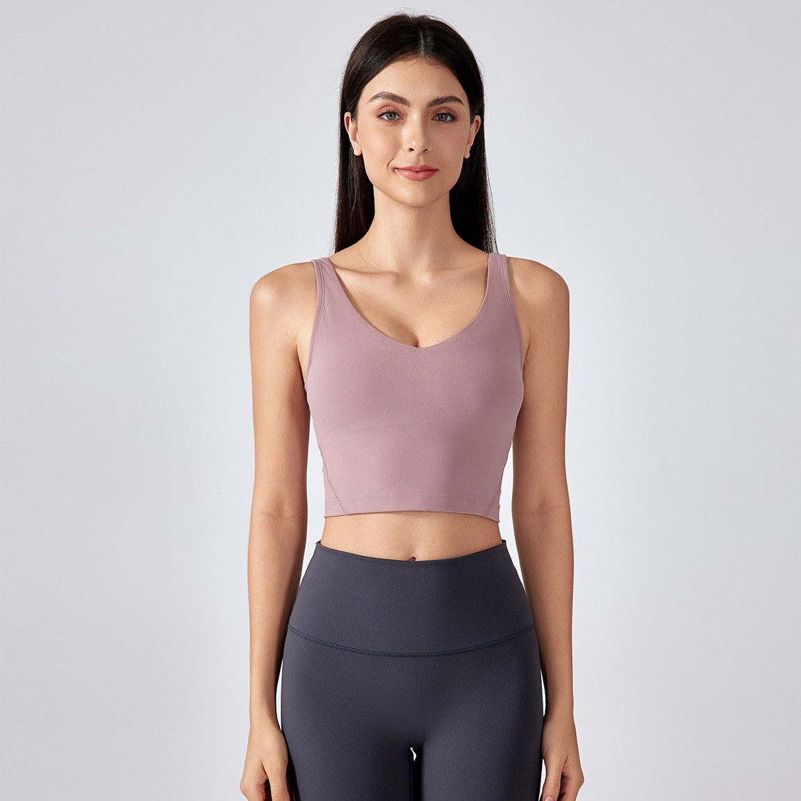 U-neckline Sexy Solid Color Sports Bras S2054