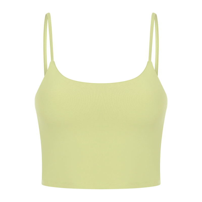 U-neckline Sexy Solid Color Yoga Bras