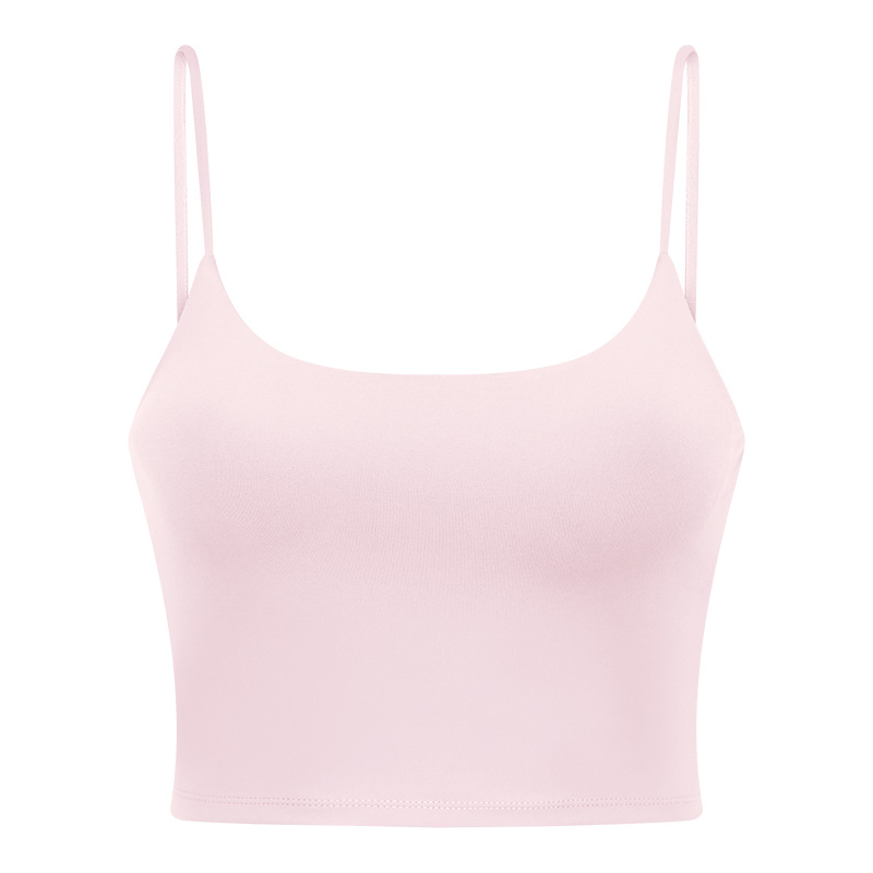U-neckline Sexy Solid Color Yoga Bras