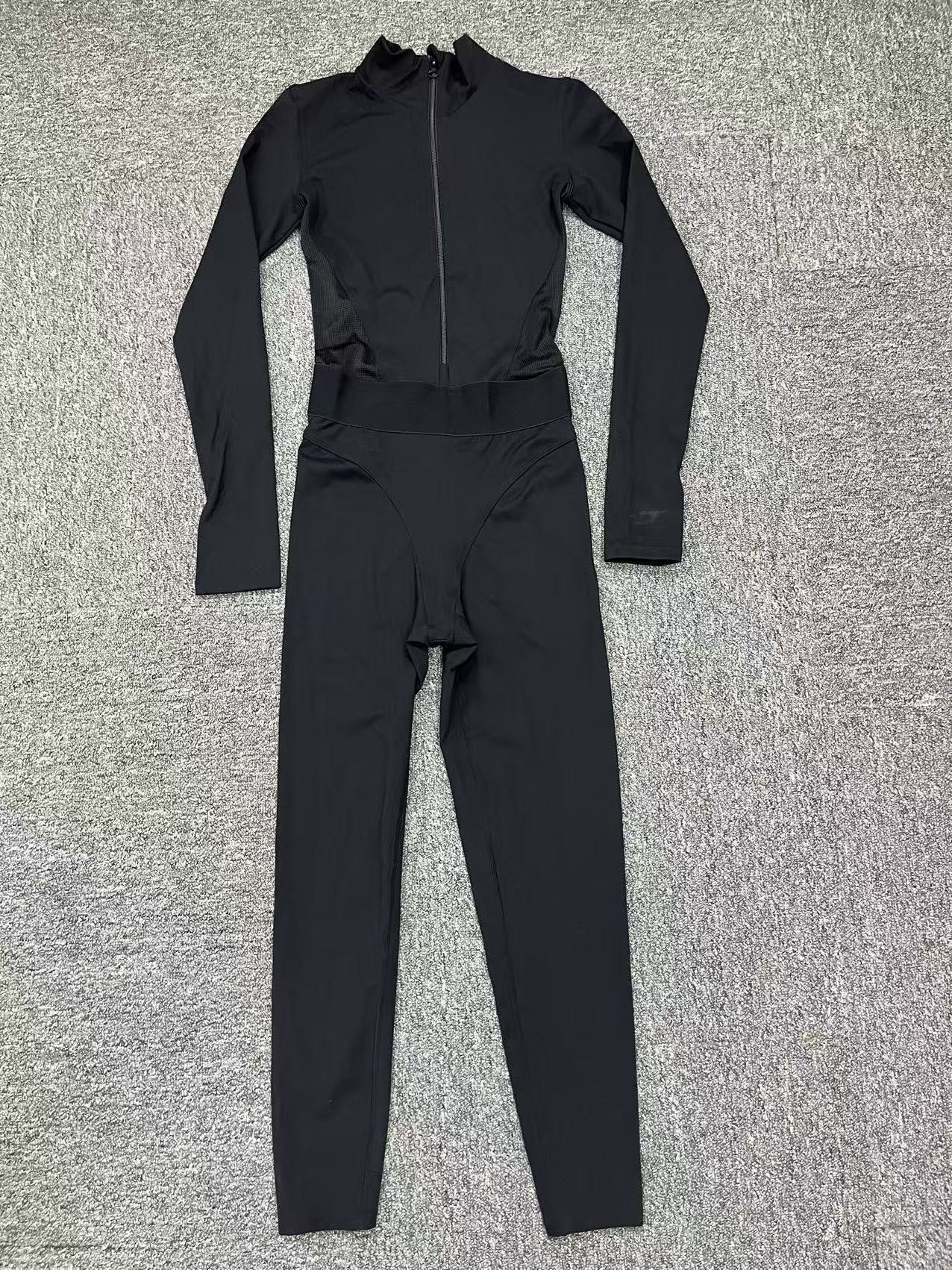Autumn And Winter Stand Collar Half Zipper Fitness Jumpsuit  QS80426
