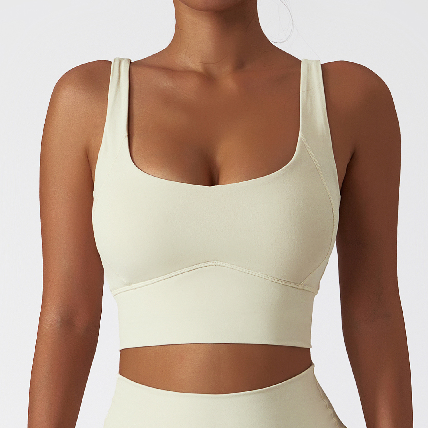 Wide Hem Soft Material Yoga Bra 6425