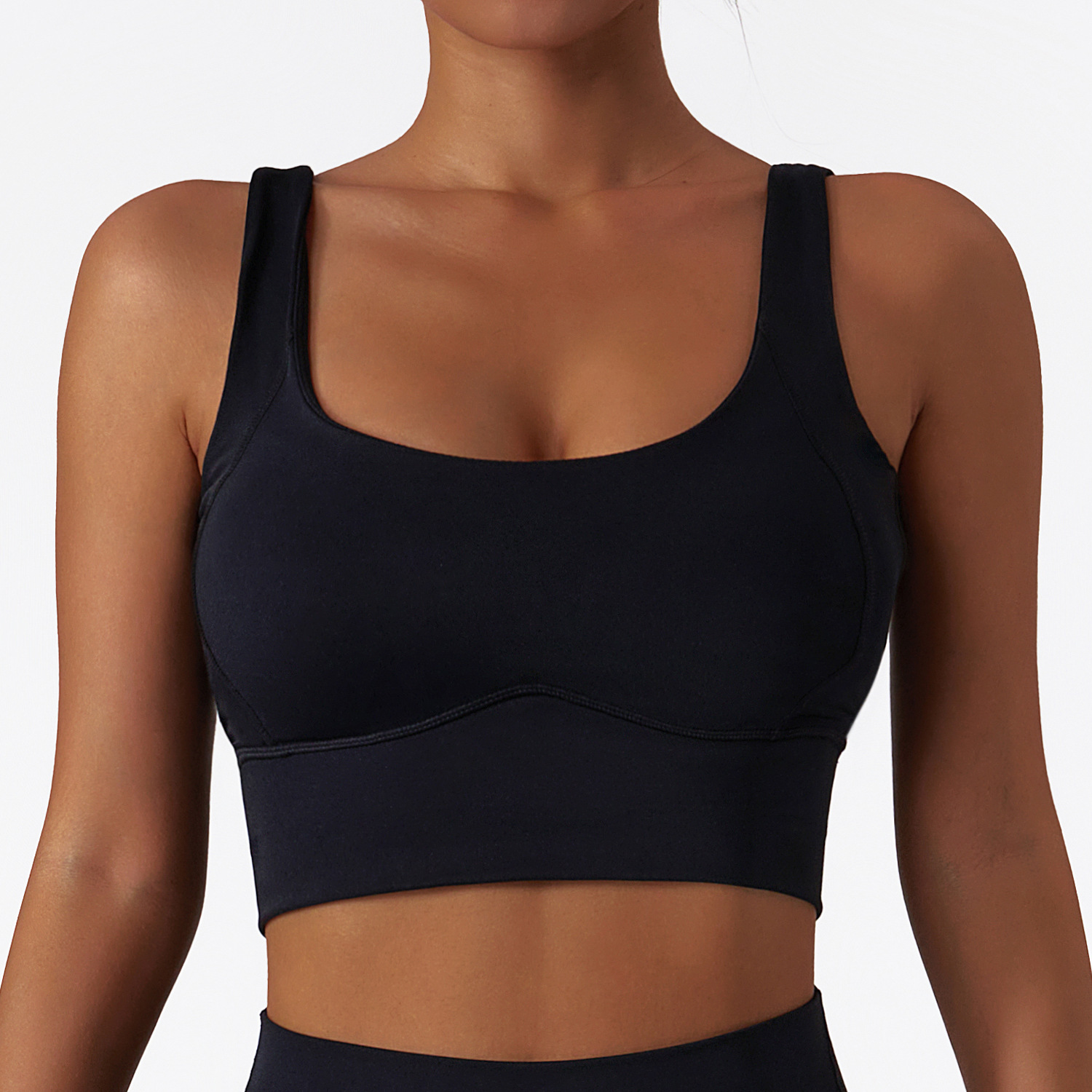 Wide Hem Soft Material Yoga Bra 6425