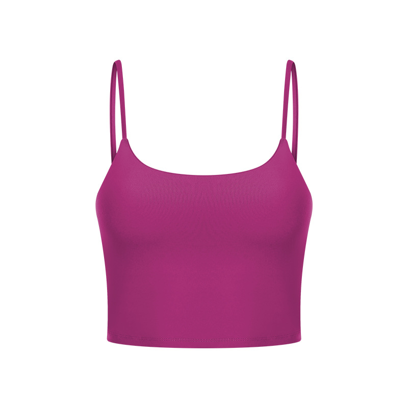 U-neckline Sexy Solid Color Yoga Bras