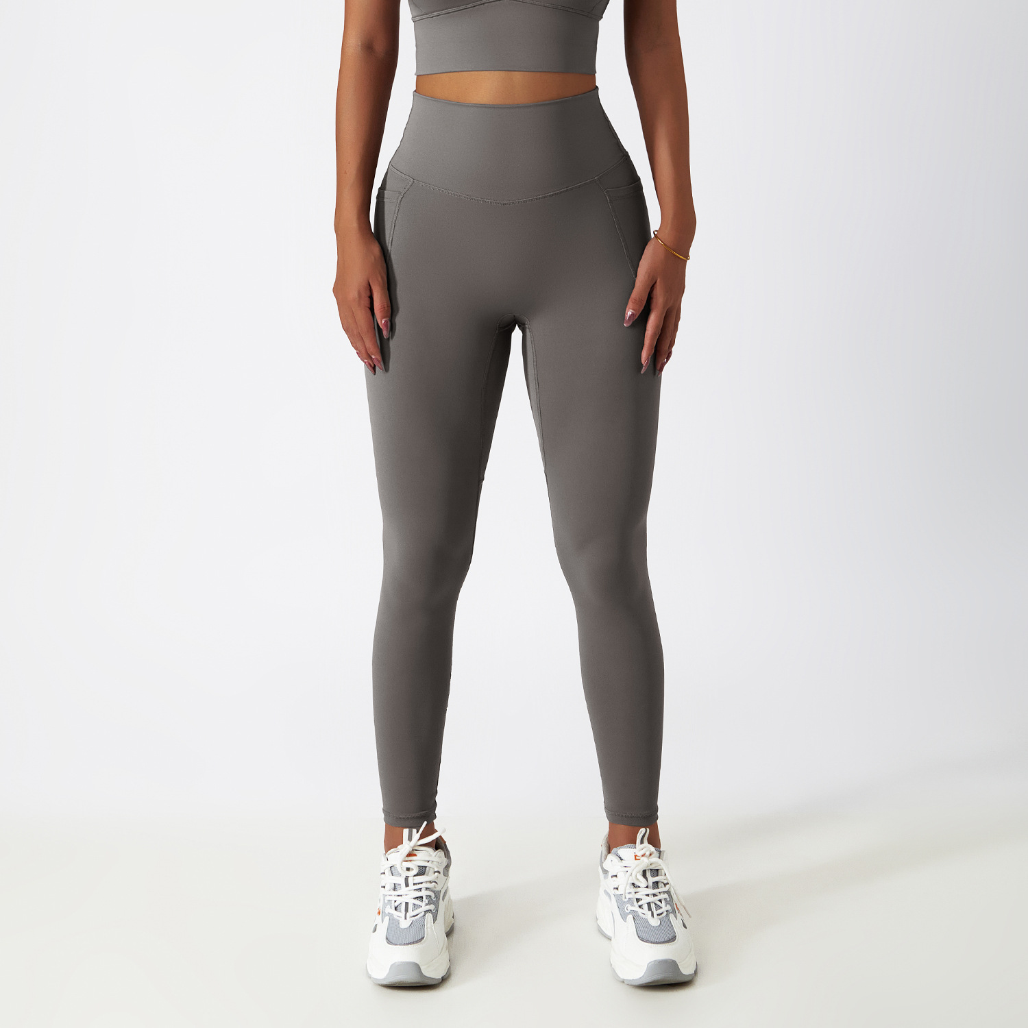 Side Pockests Soft Material Yoga Leggings 6425
