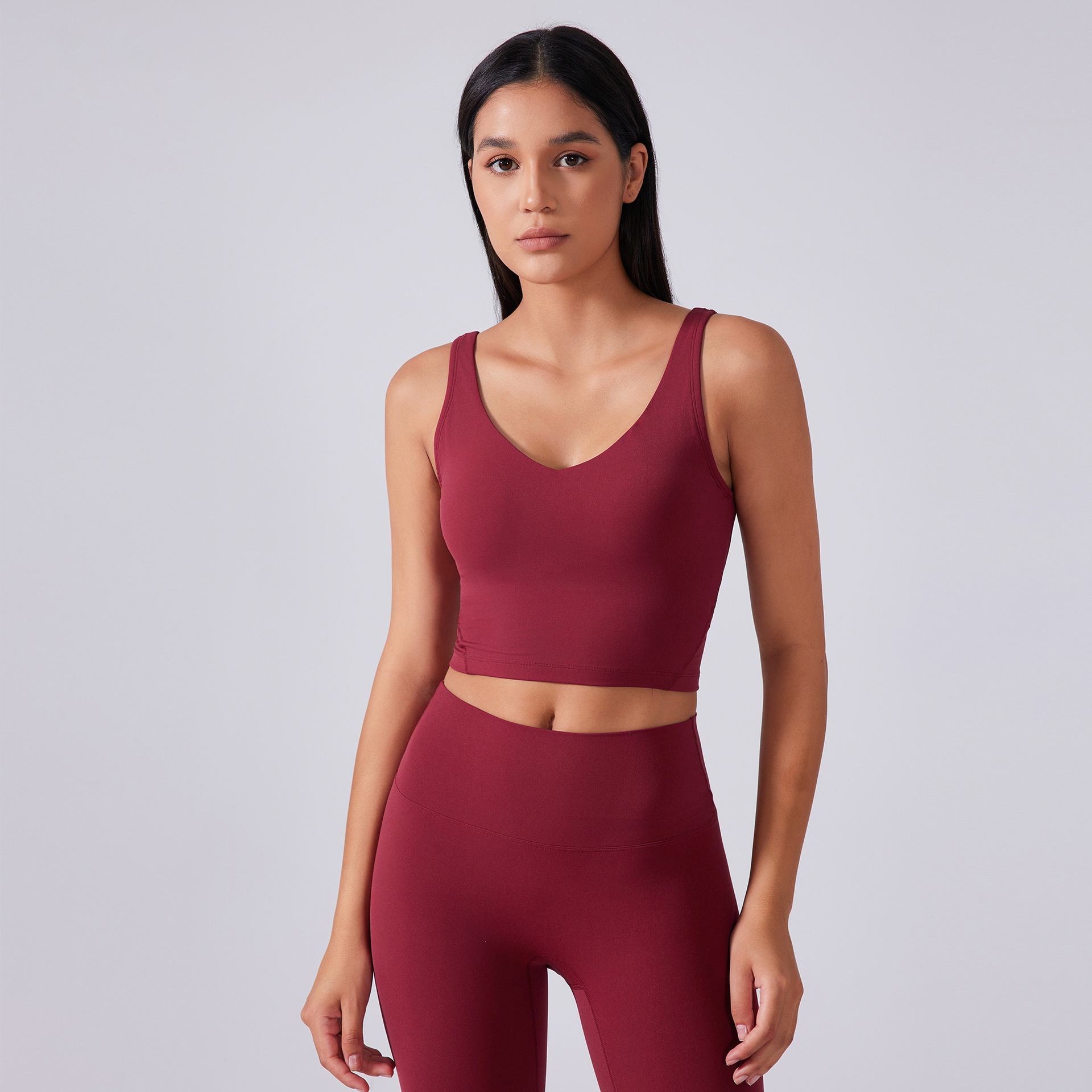 U-neckline Sexy Solid Color Sports Bras S2054