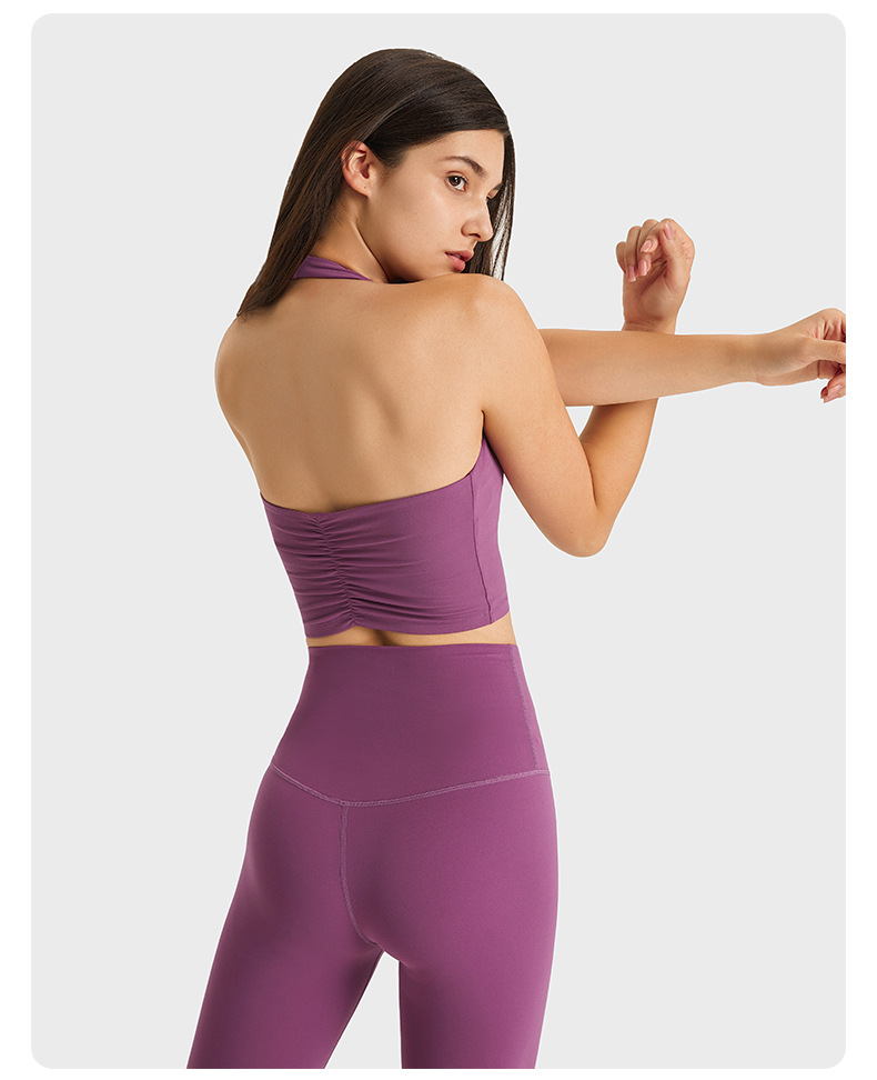Halter Sexy Solid Color Yoga Bras DT146