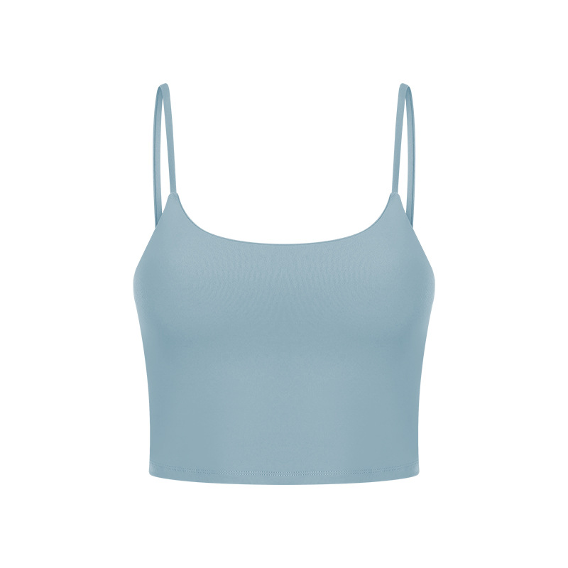 U-neckline Sexy Solid Color Yoga Bras