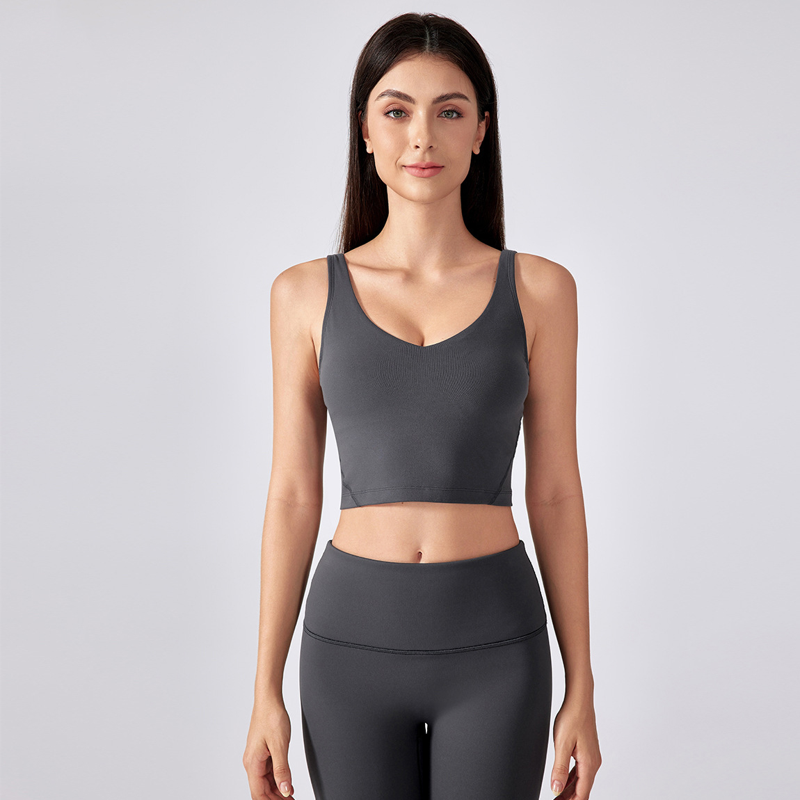 U-neckline Sexy Solid Color Sports Bras S2054