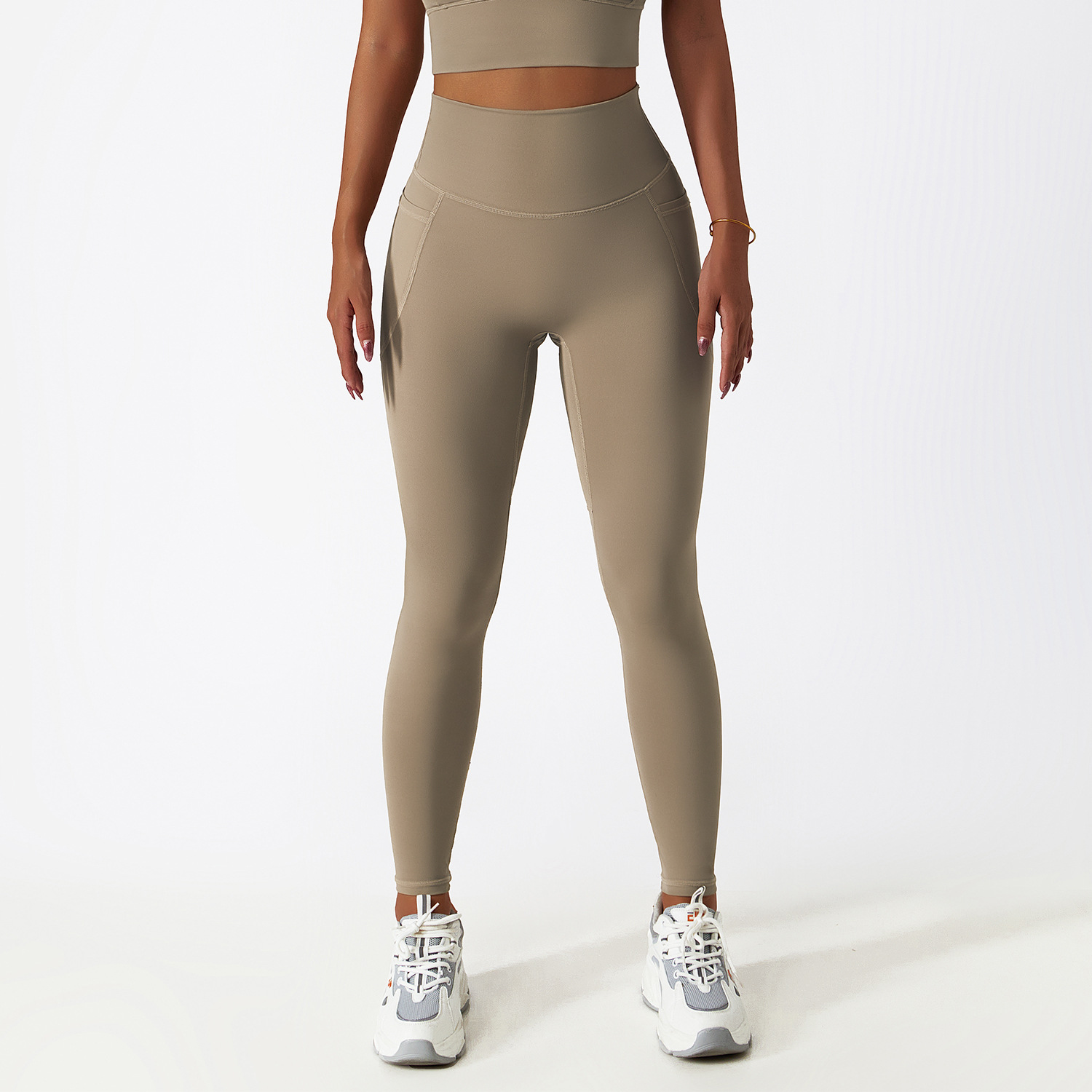 Side Pockests Soft Material Yoga Leggings 6425