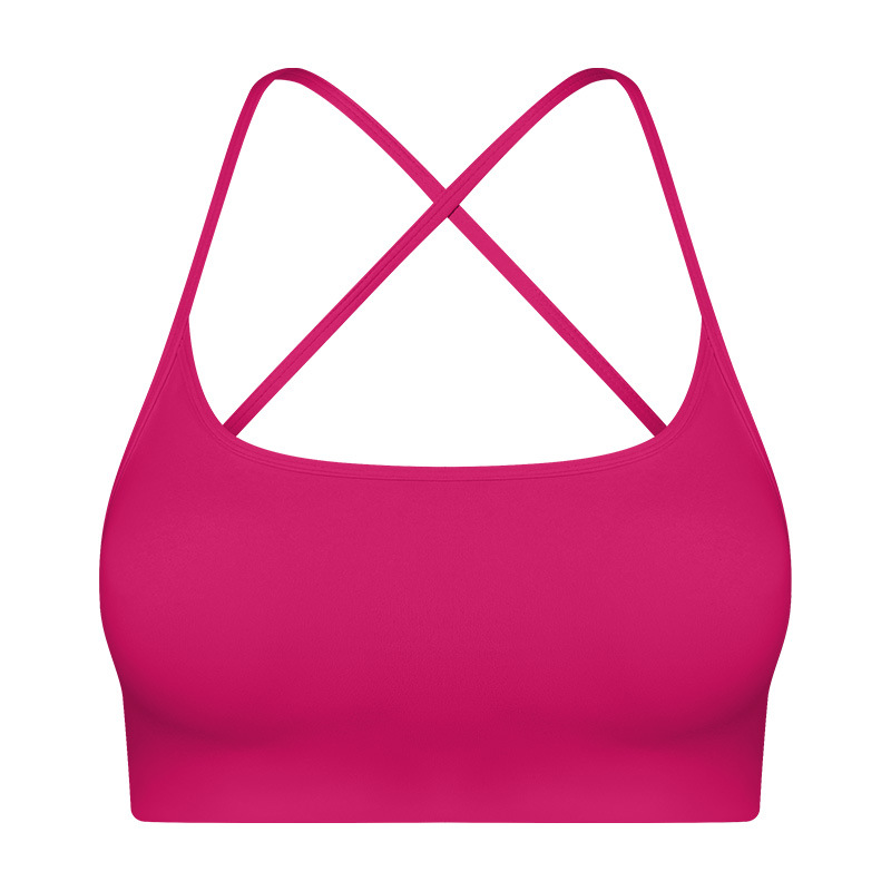 Cross Back Solid Color Yoga Bras DW399