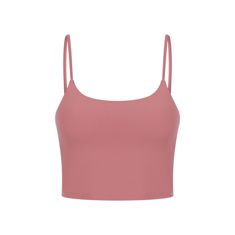 U-neckline Sexy Solid Color Yoga Bras