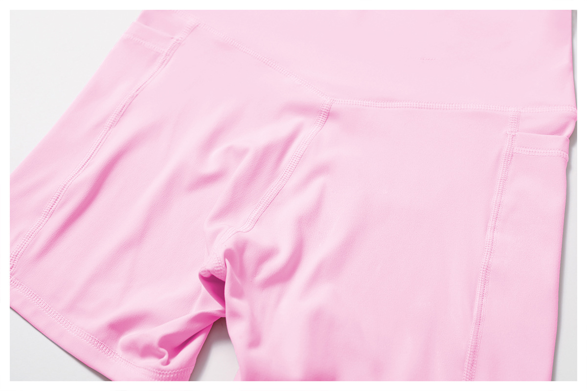 Side Pockests Soft Material Yoga Shorts 6425