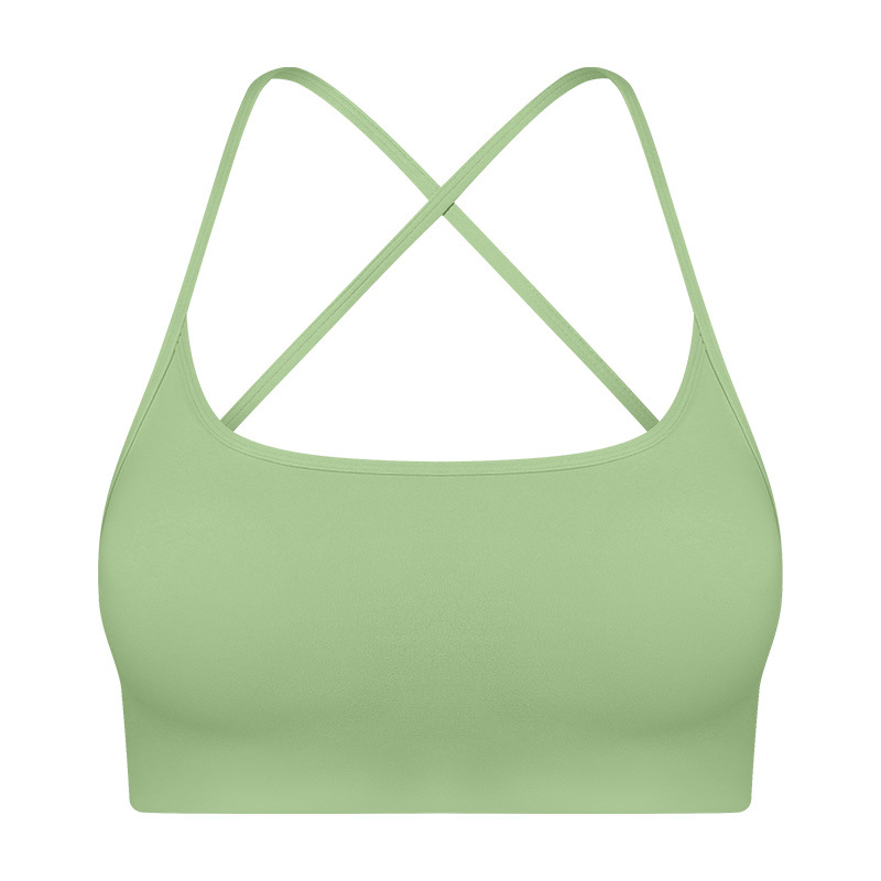 Cross Back Solid Color Yoga Bras DW399