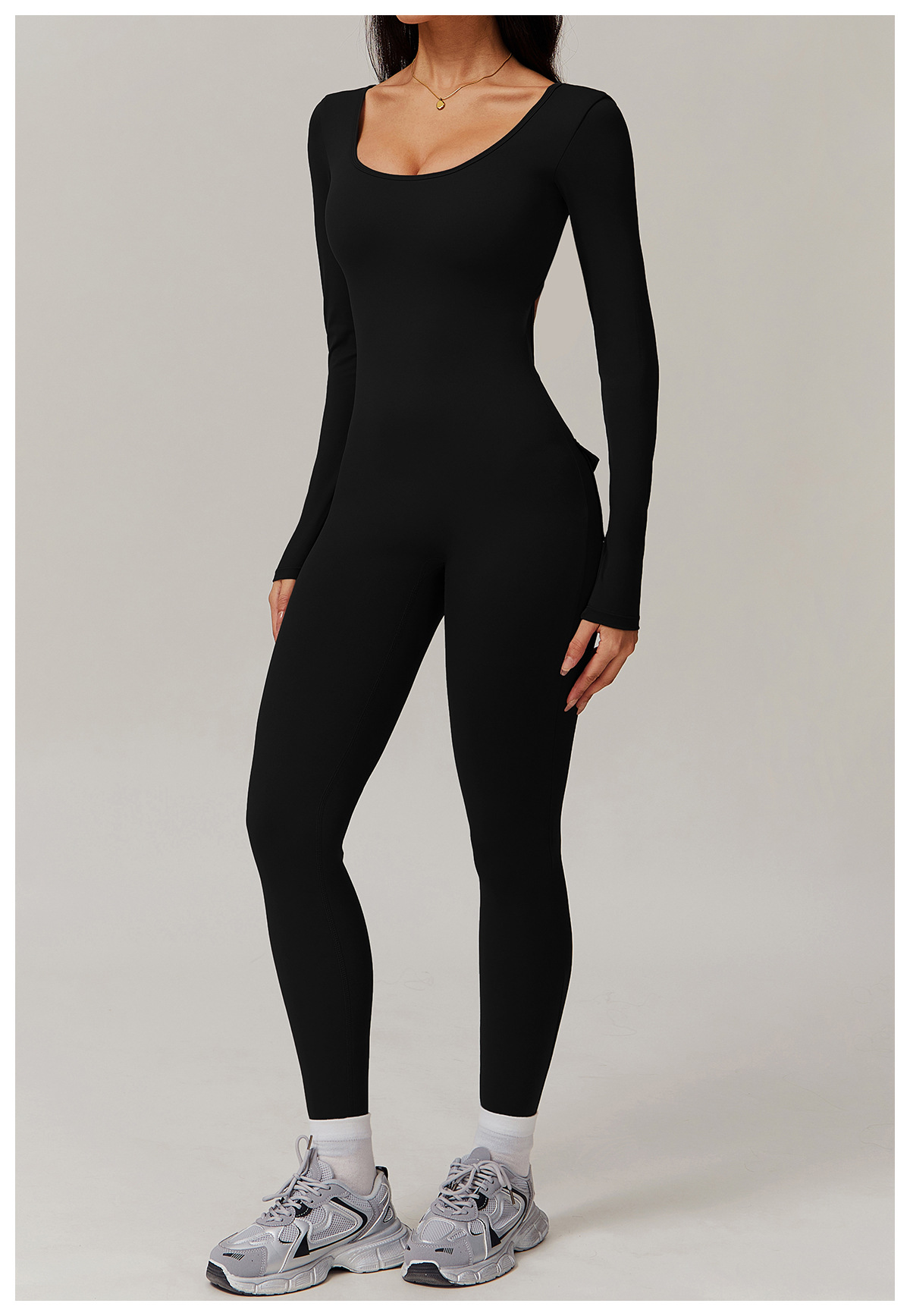 V-BACK SCRUNCH JUMPSUIT 8979
