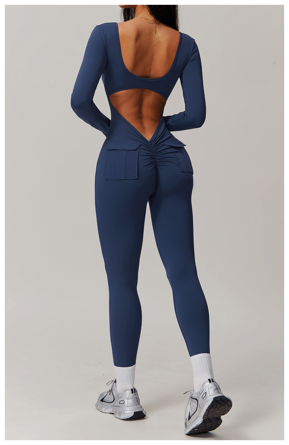 V-BACK SCRUNCH JUMPSUIT 8979