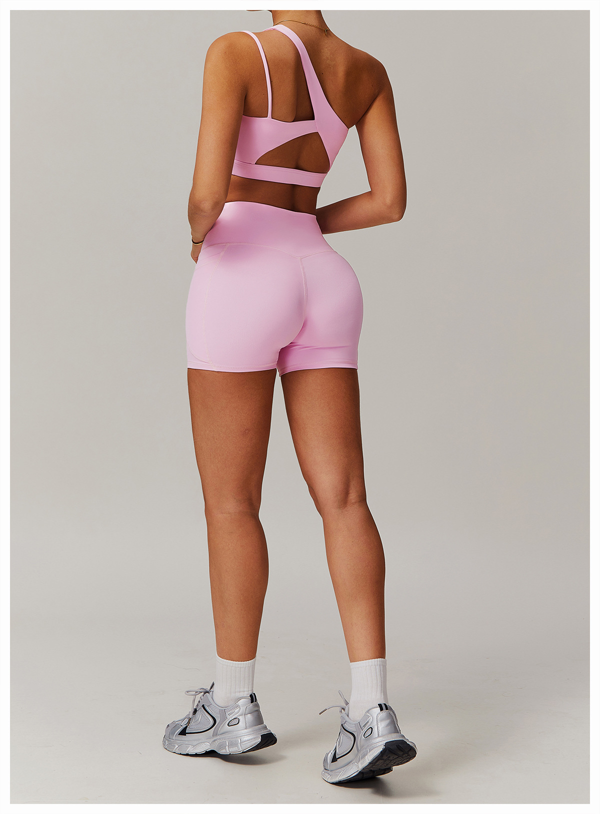 One Shoulder Soft Material Yoga Bra 6425