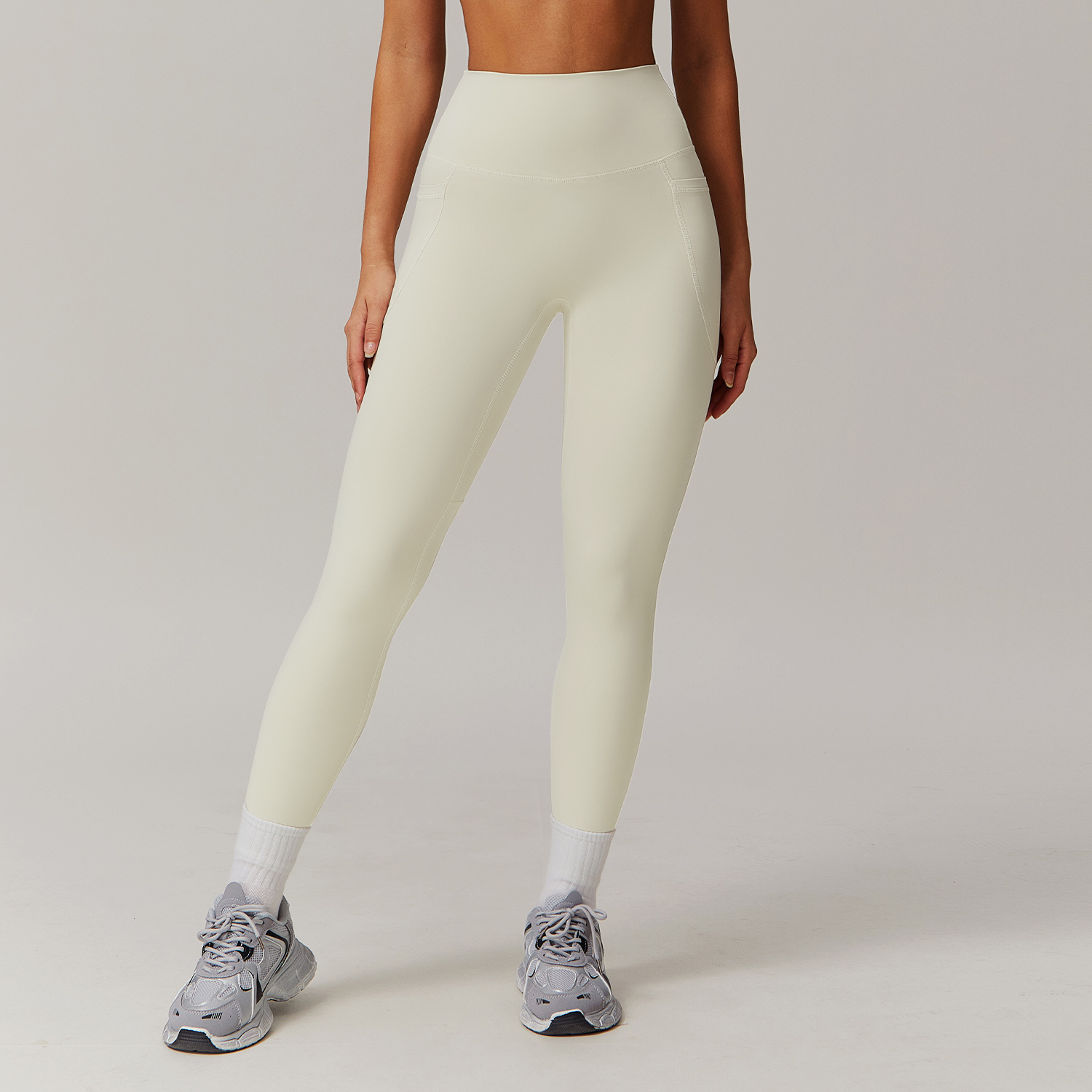 Side Pockests Soft Material Yoga Leggings 6425