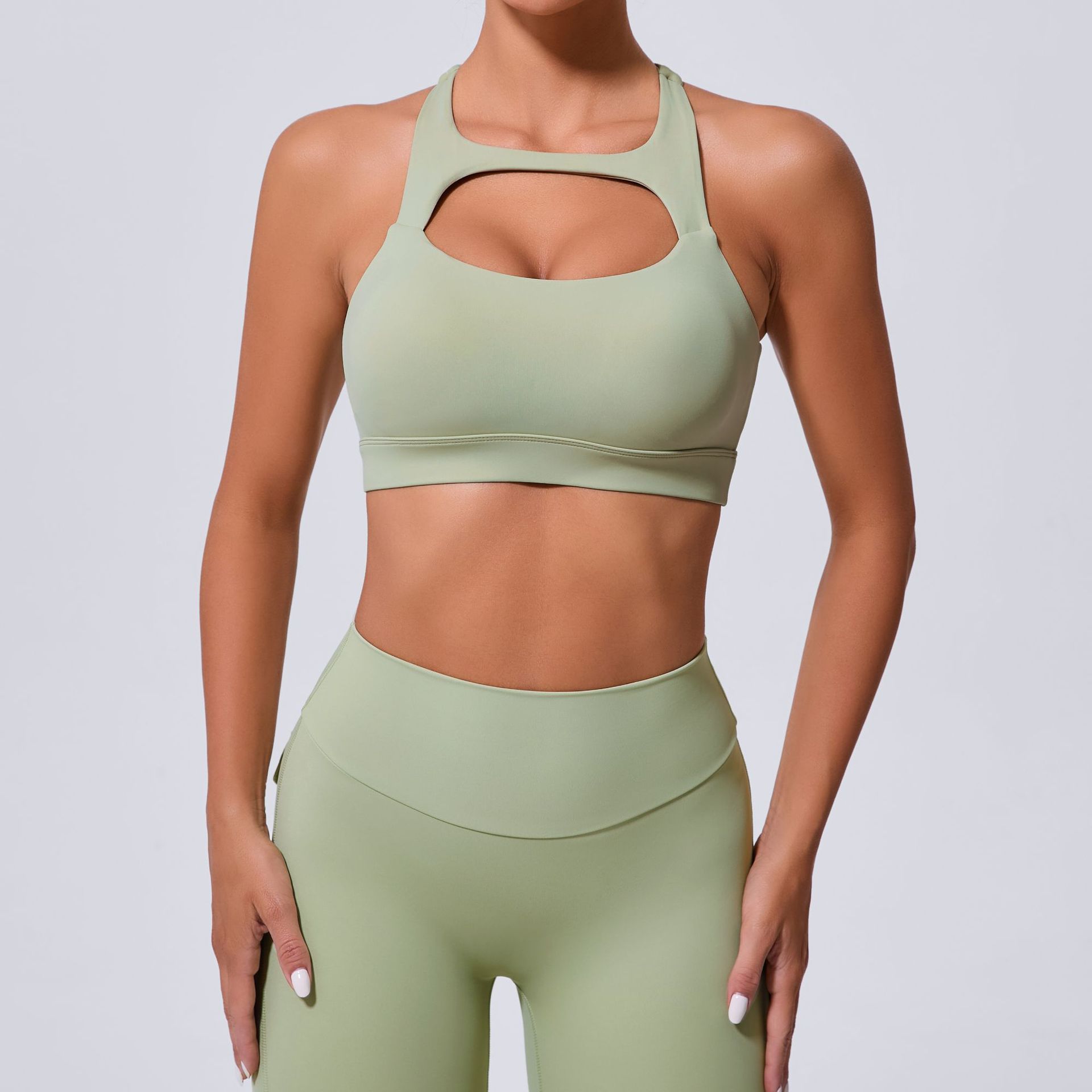 Shockproof Backless Fitness Running Sprots Bra QS59520