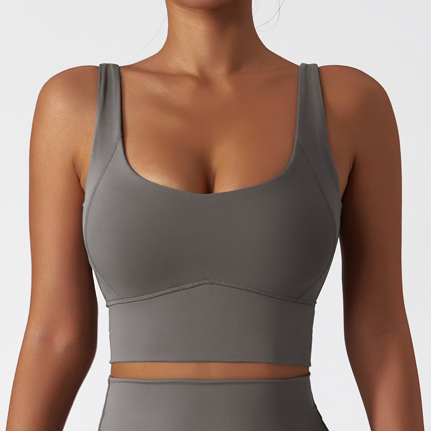 Wide Hem Soft Material Yoga Bra 6425