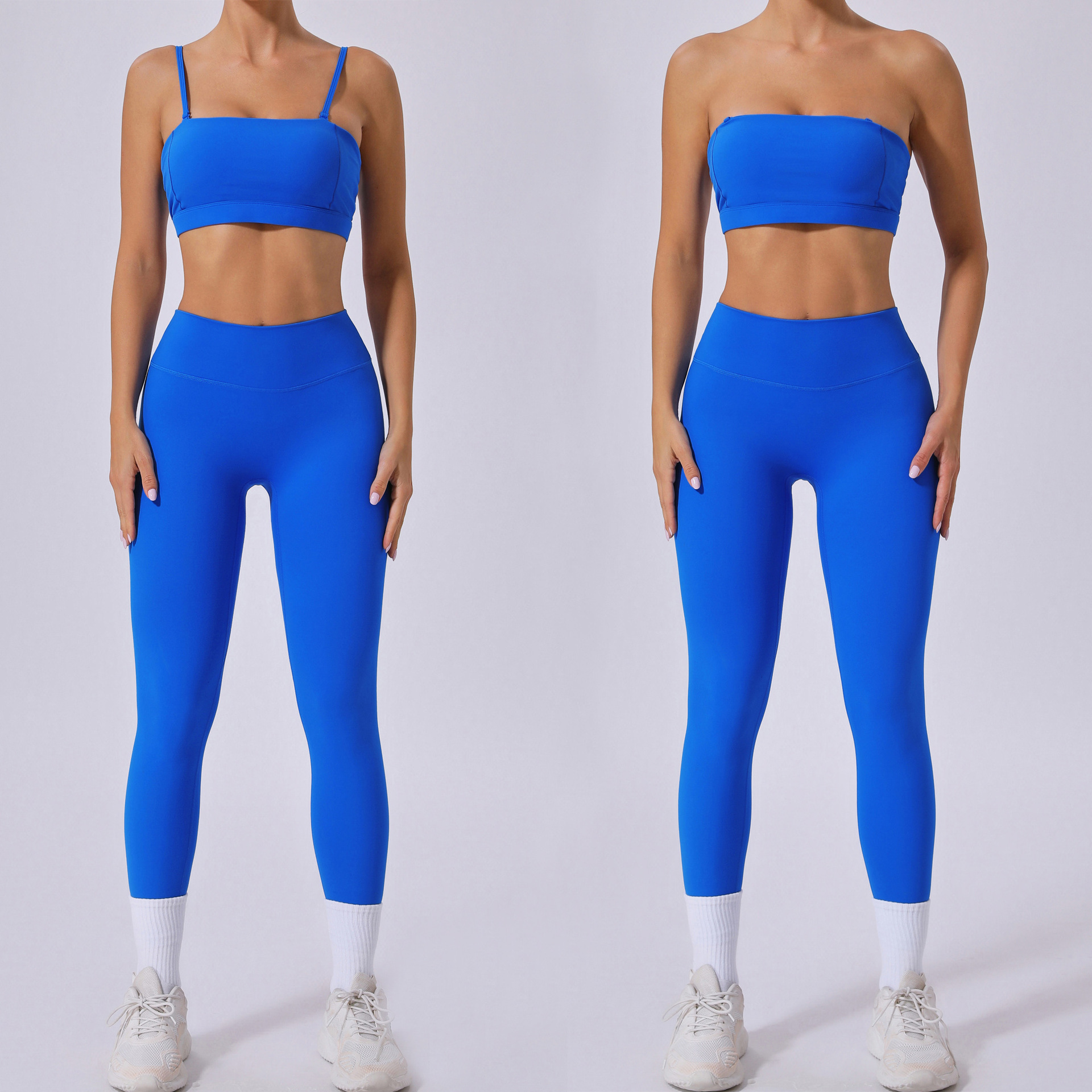 Brushed Tight Backless Sports Bra And Pants Suit  QS31462+13760