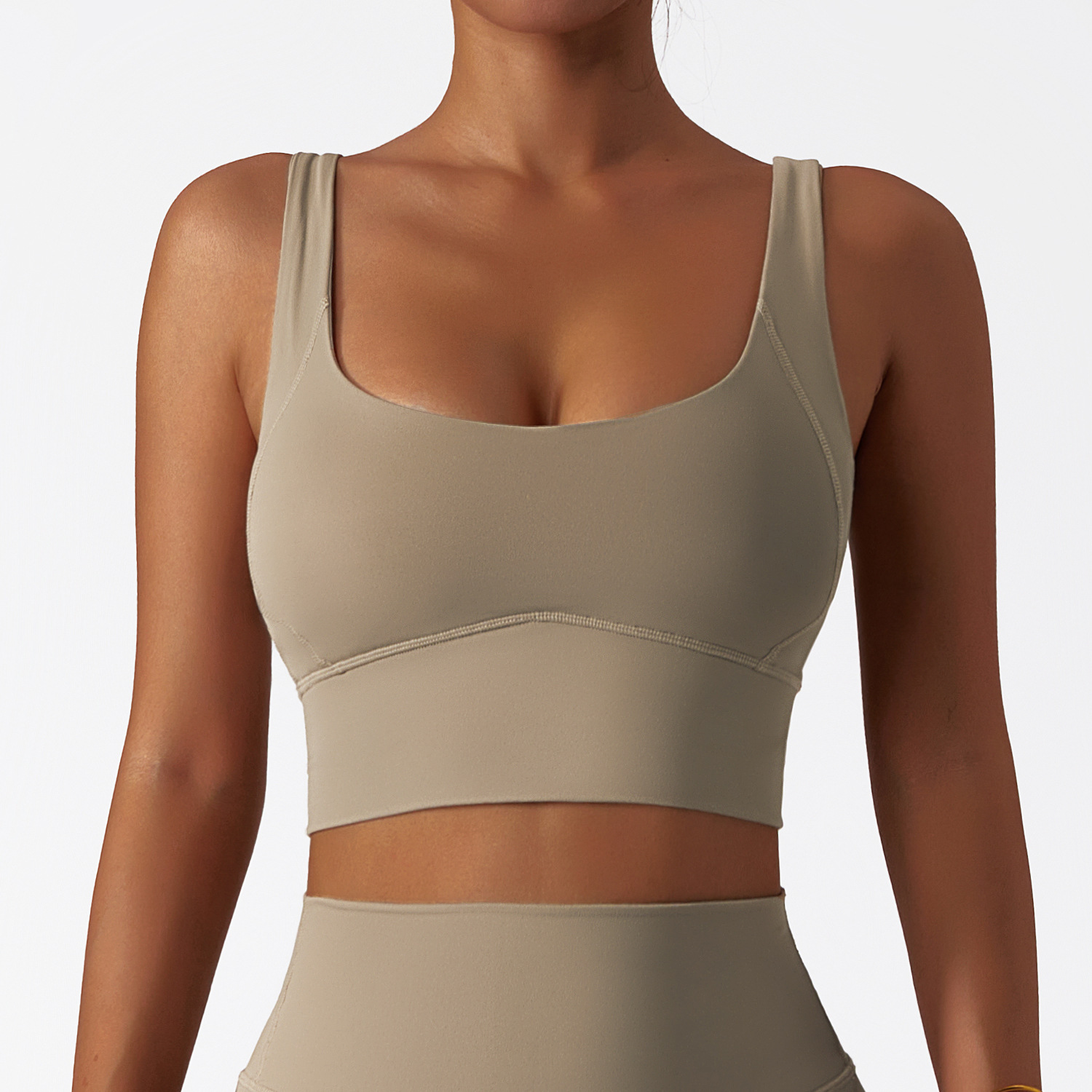Wide Hem Soft Material Yoga Bra 6425