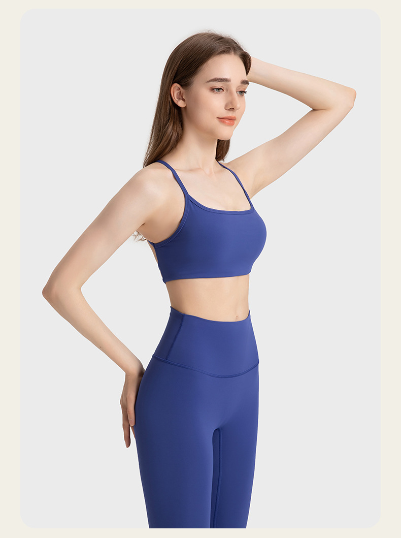 Cross Back Solid Color Yoga Bras DW399