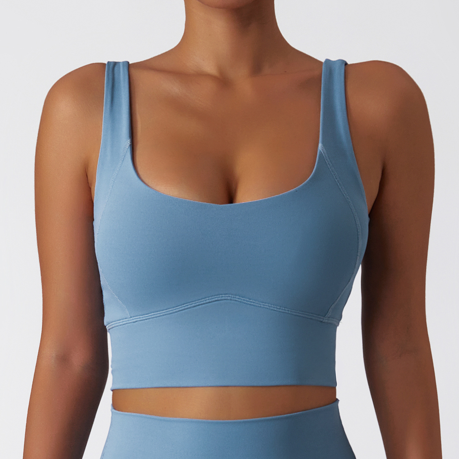 Wide Hem Soft Material Yoga Bra 6425