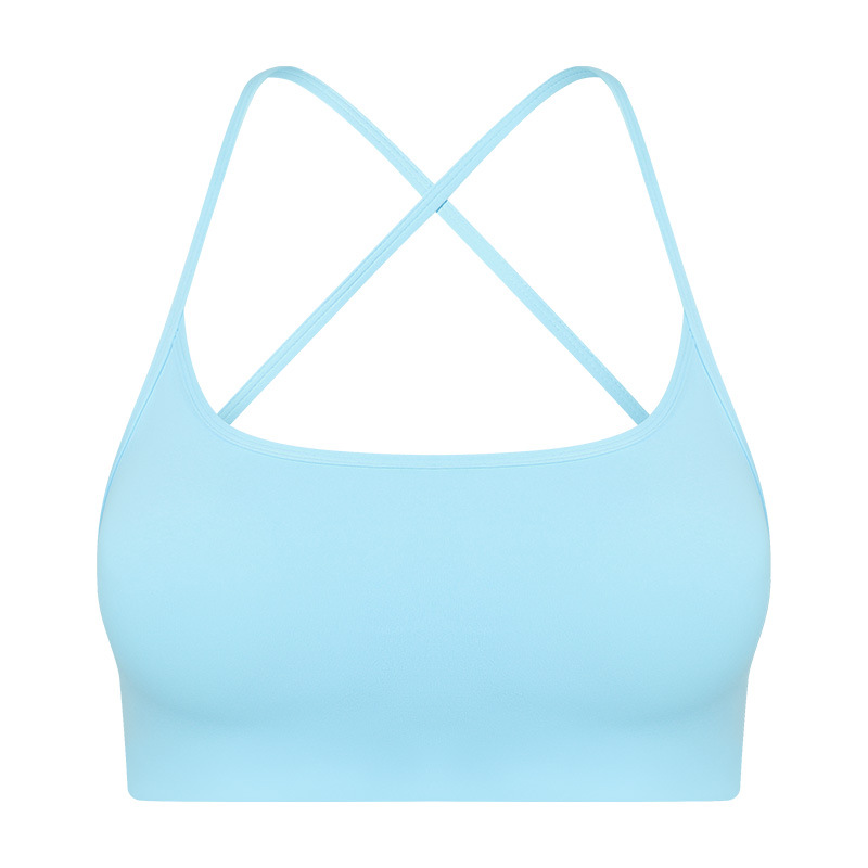 Cross Back Solid Color Yoga Bras DW399