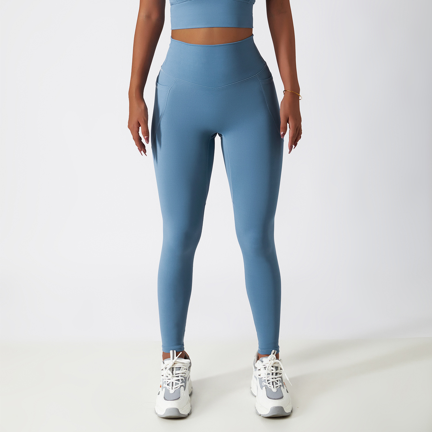 Side Pockests Soft Material Yoga Leggings 6425