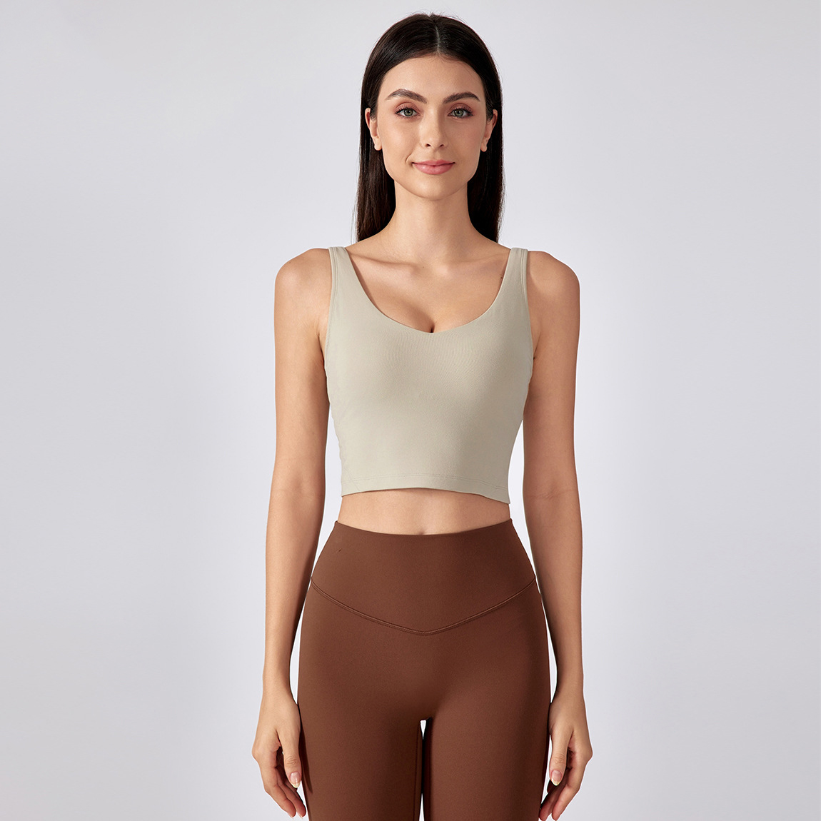 U-neckline Sexy Solid Color Sports Bras S2054