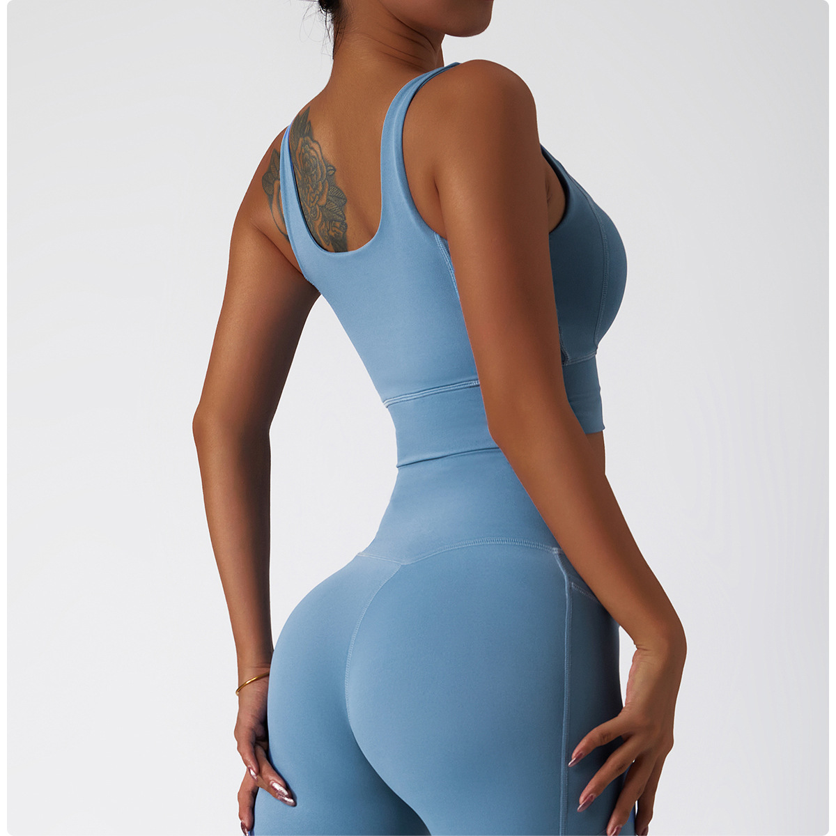 Wide Hem Soft Material Yoga Bra 6425