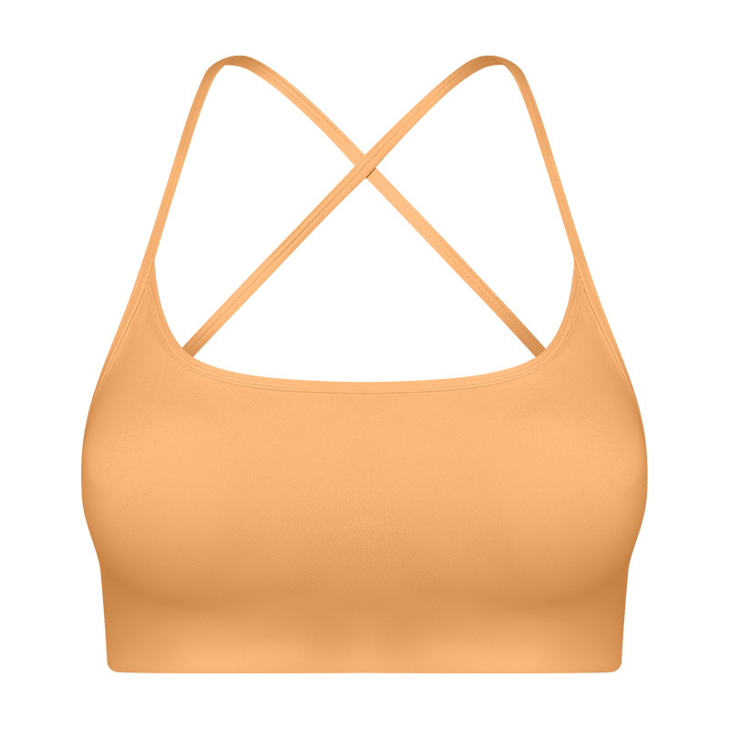 Cross Back Solid Color Yoga Bras DW399