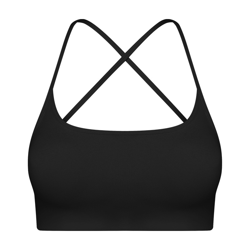 Cross Back Solid Color Yoga Bras DW399