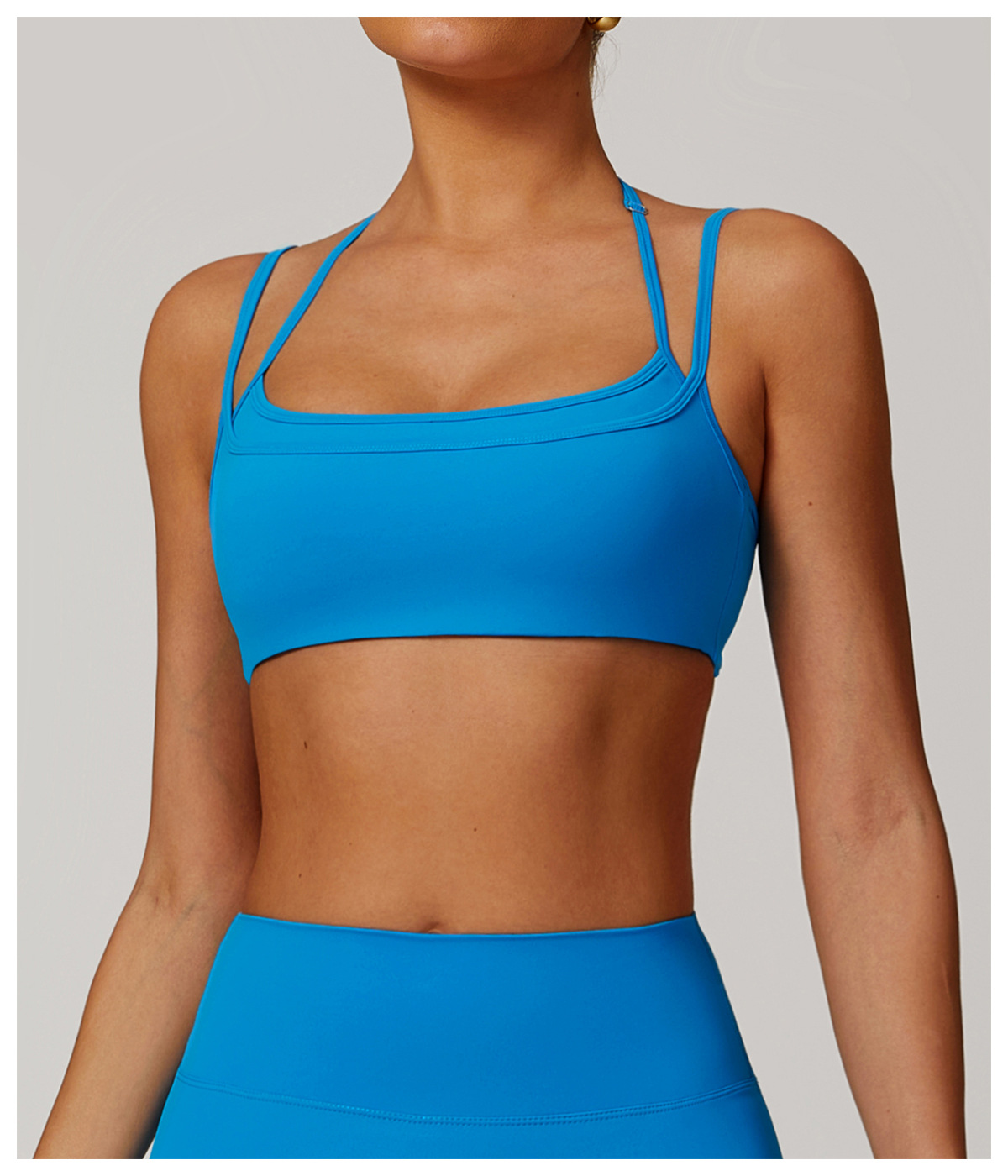 Soft Fabric Doublue Straps Yoga Bra 9000