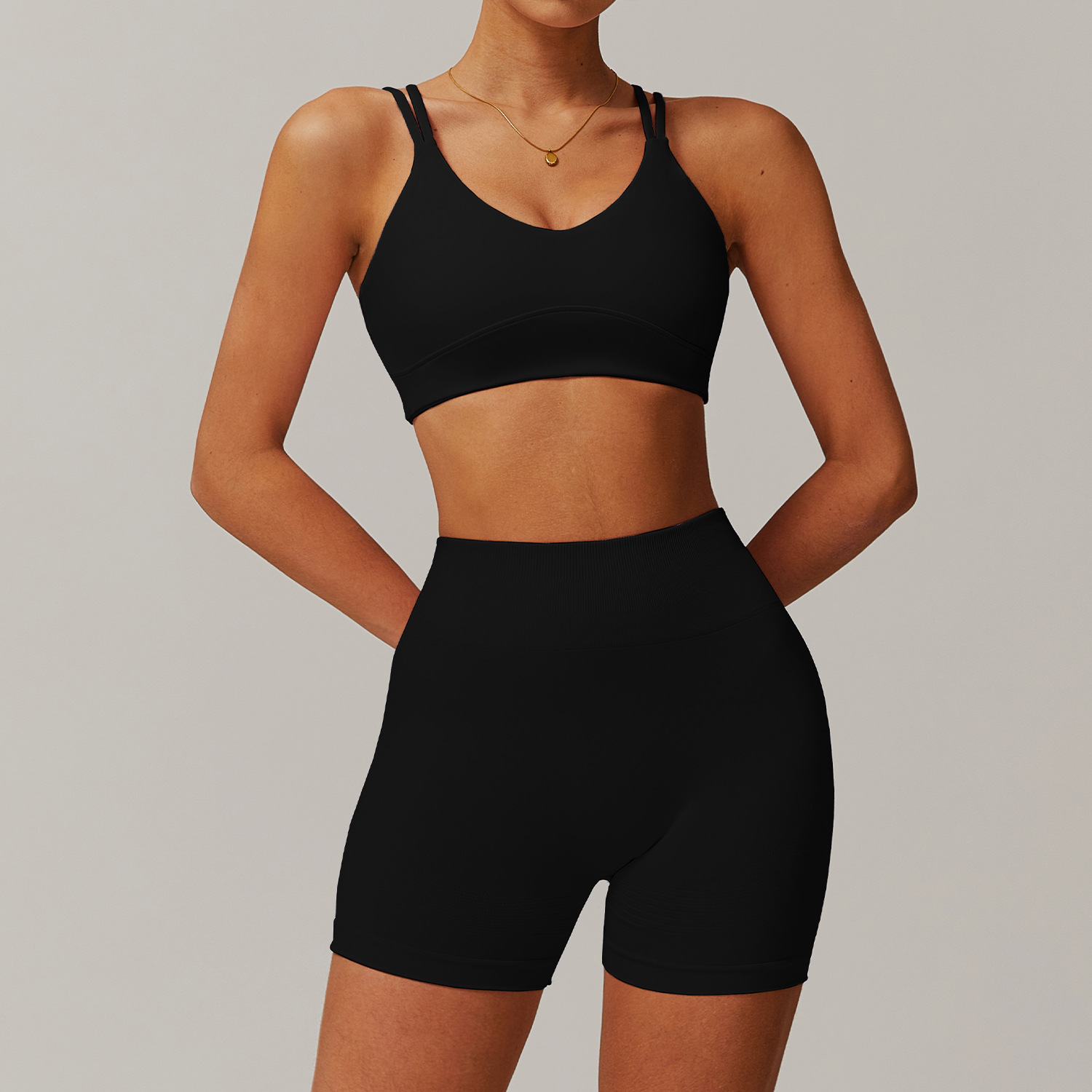 Soft Fabric And Seamless Scrunch Yoga Sets 4001