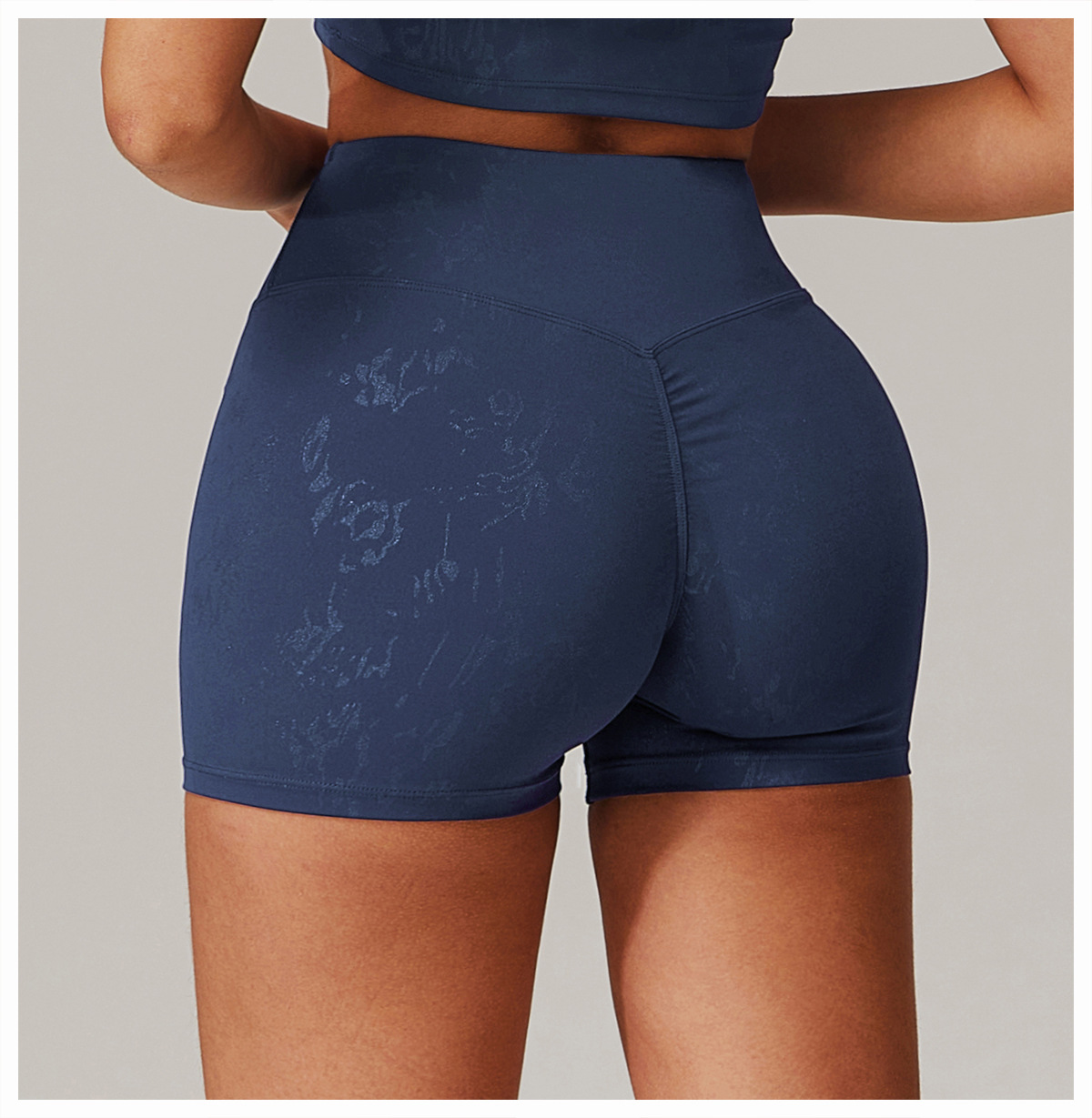 Hot Stamping Soft Fabric Yoga Shorts 9140