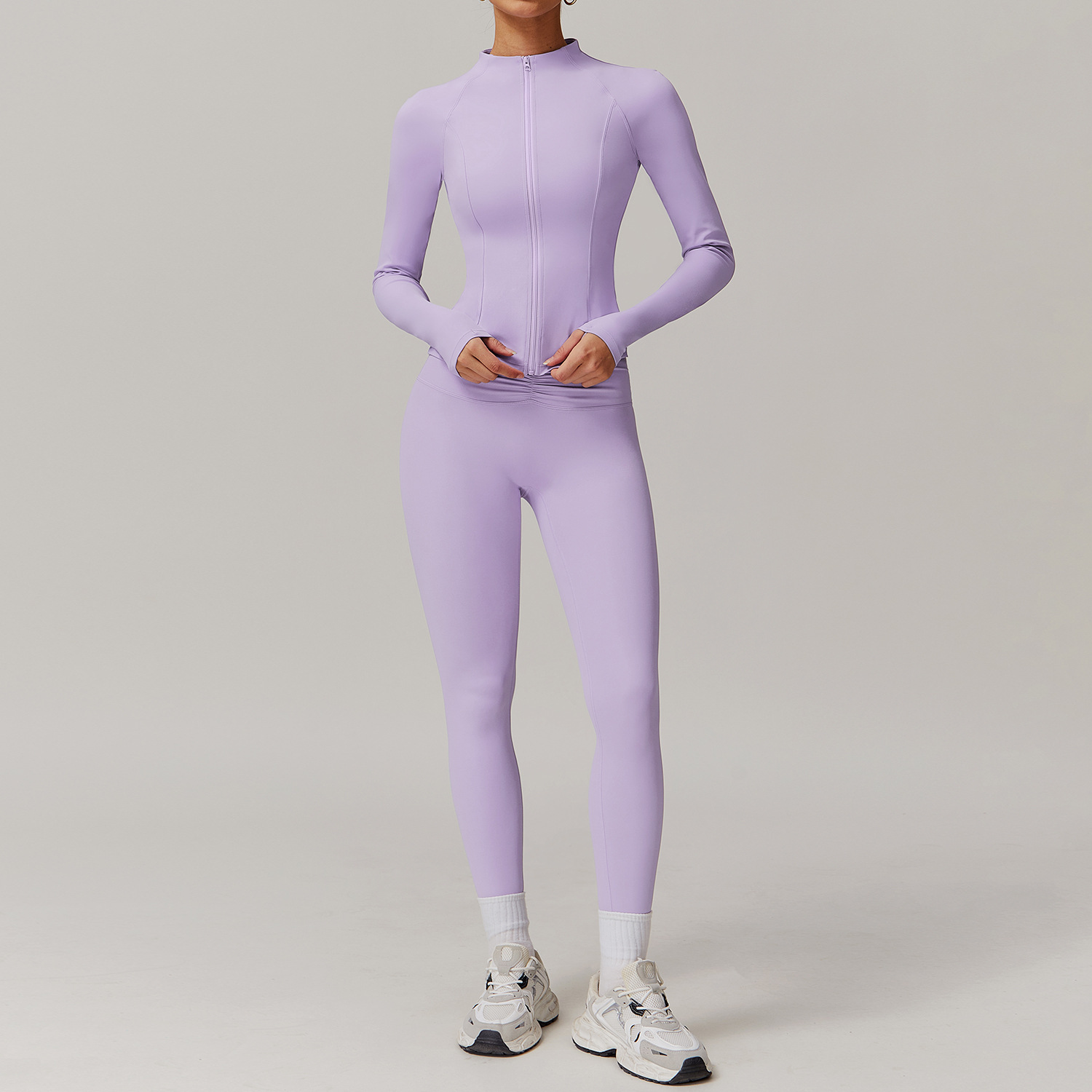 Soft Fabric Twist Pleats Flare Yoga Sets 6 Options 9141