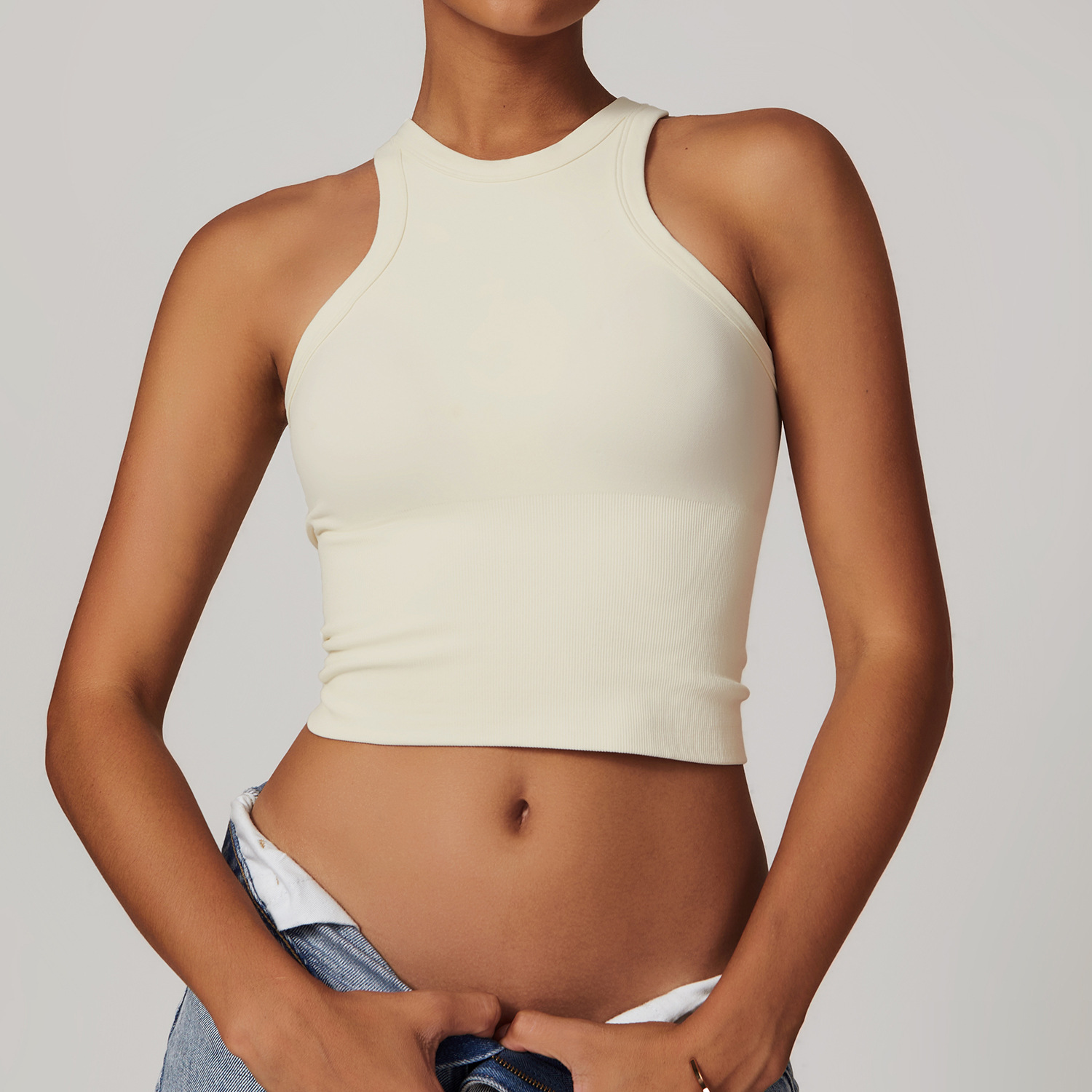 Seamless  Racerback Yoga Vest 7725