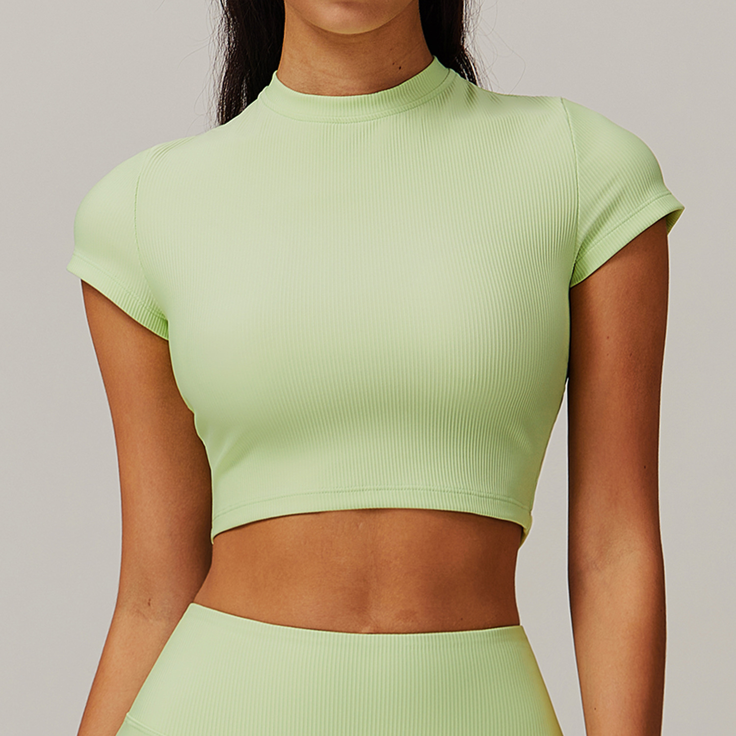 Ribbed Crop Yoga Top 9018