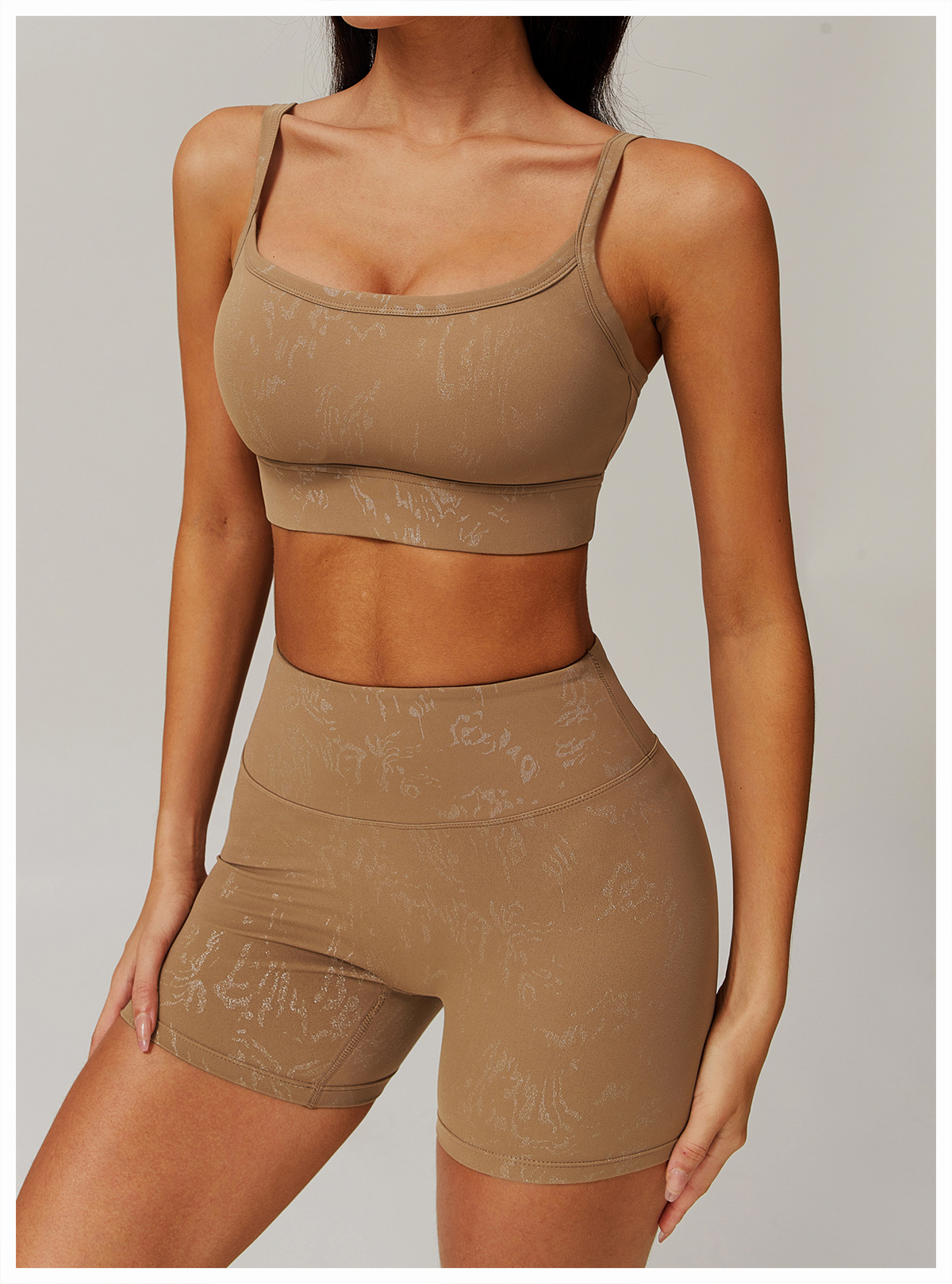 Hot Stamping Soft Fabric Yoga Bra 9140