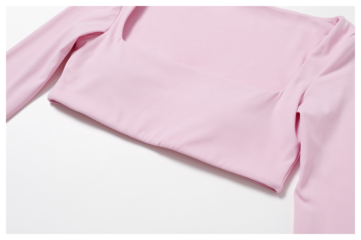 Soft Fabric Long Sleeve Crop Yoga Top 8518