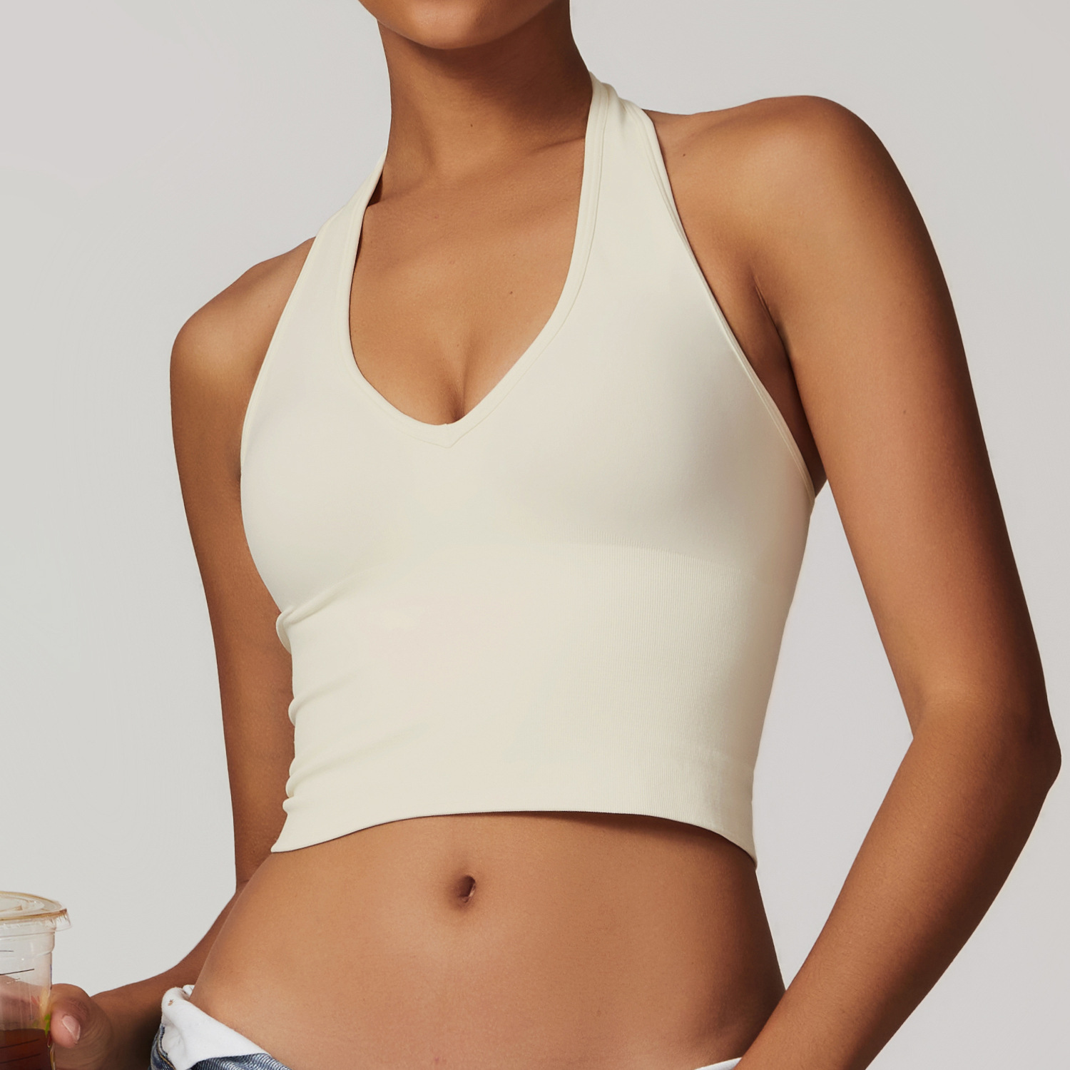 Seamless Halter Yoga Vest 7725
