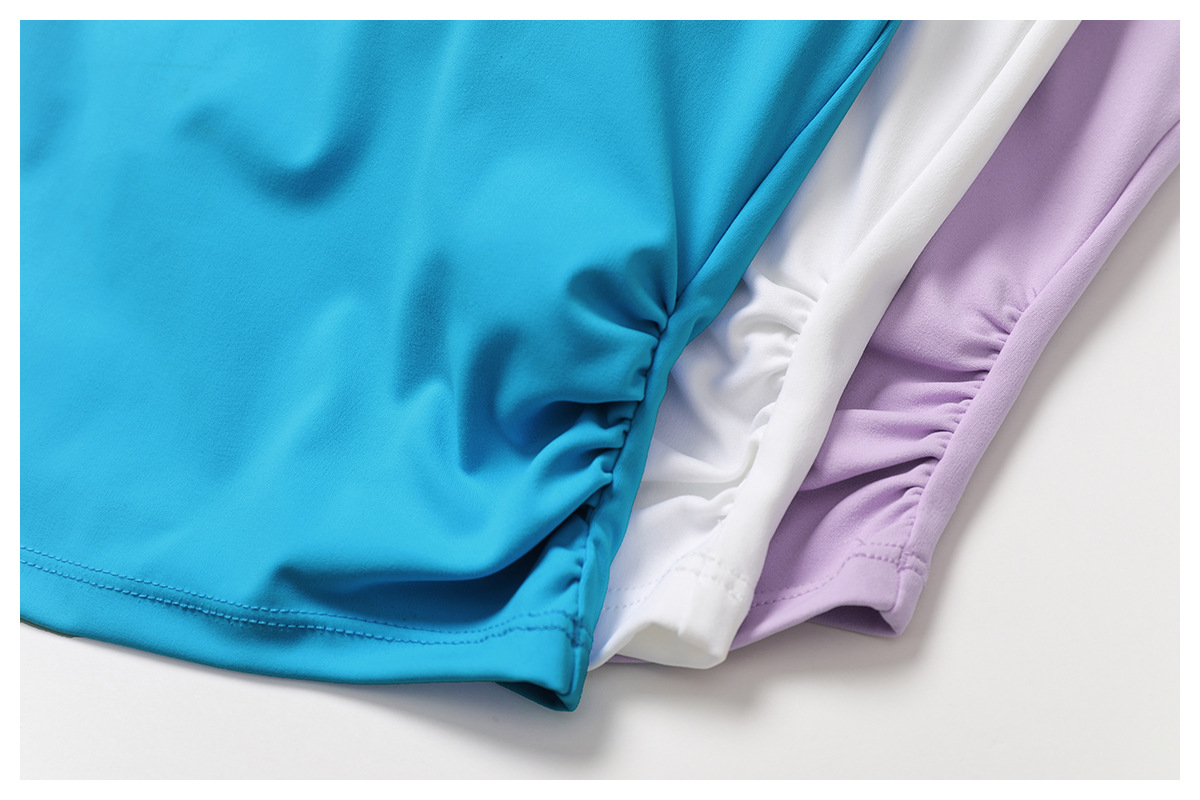 Soft Fabric Twist Pleats Flare Yoga Sets 6 Options 9141