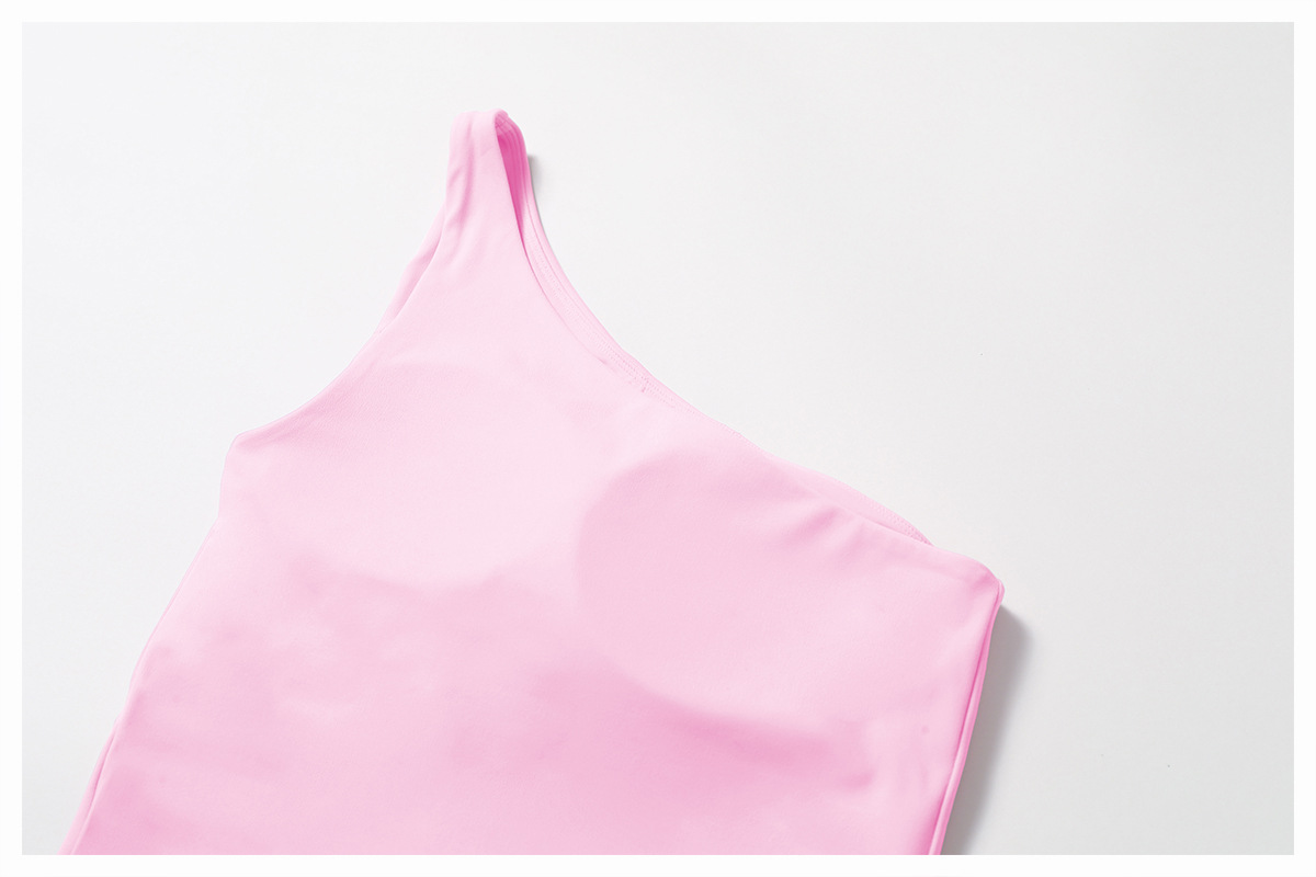 Soft Fabric One Shoulder Yoga Vest 8408