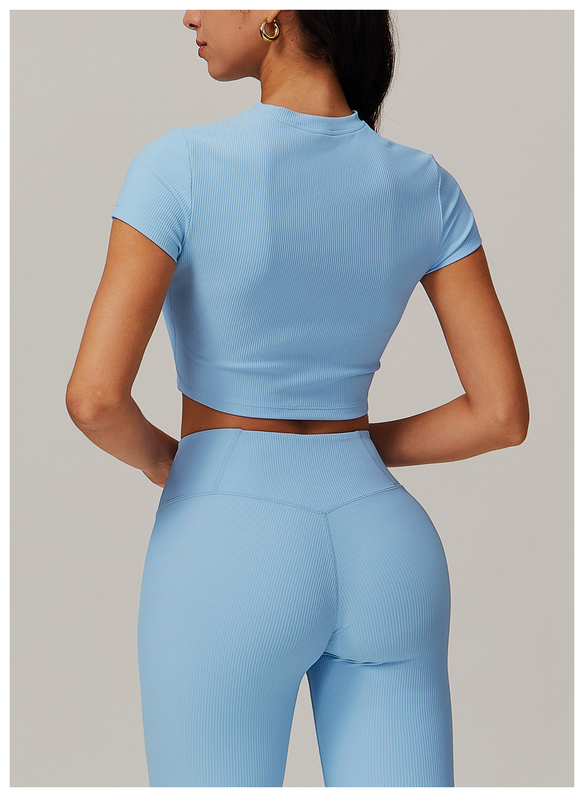 Ribbed Crop Yoga Top 9018
