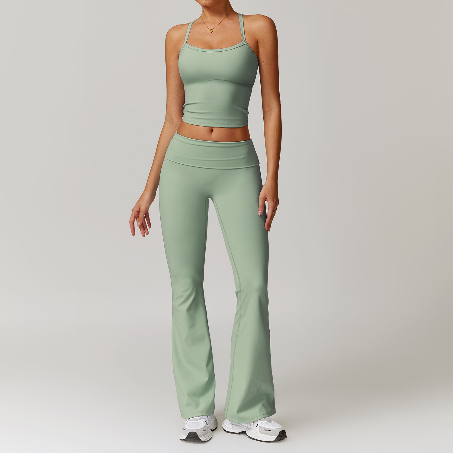 Classic Soft Fabirc Brushed Yoga Flare Sets 3 Options 8886