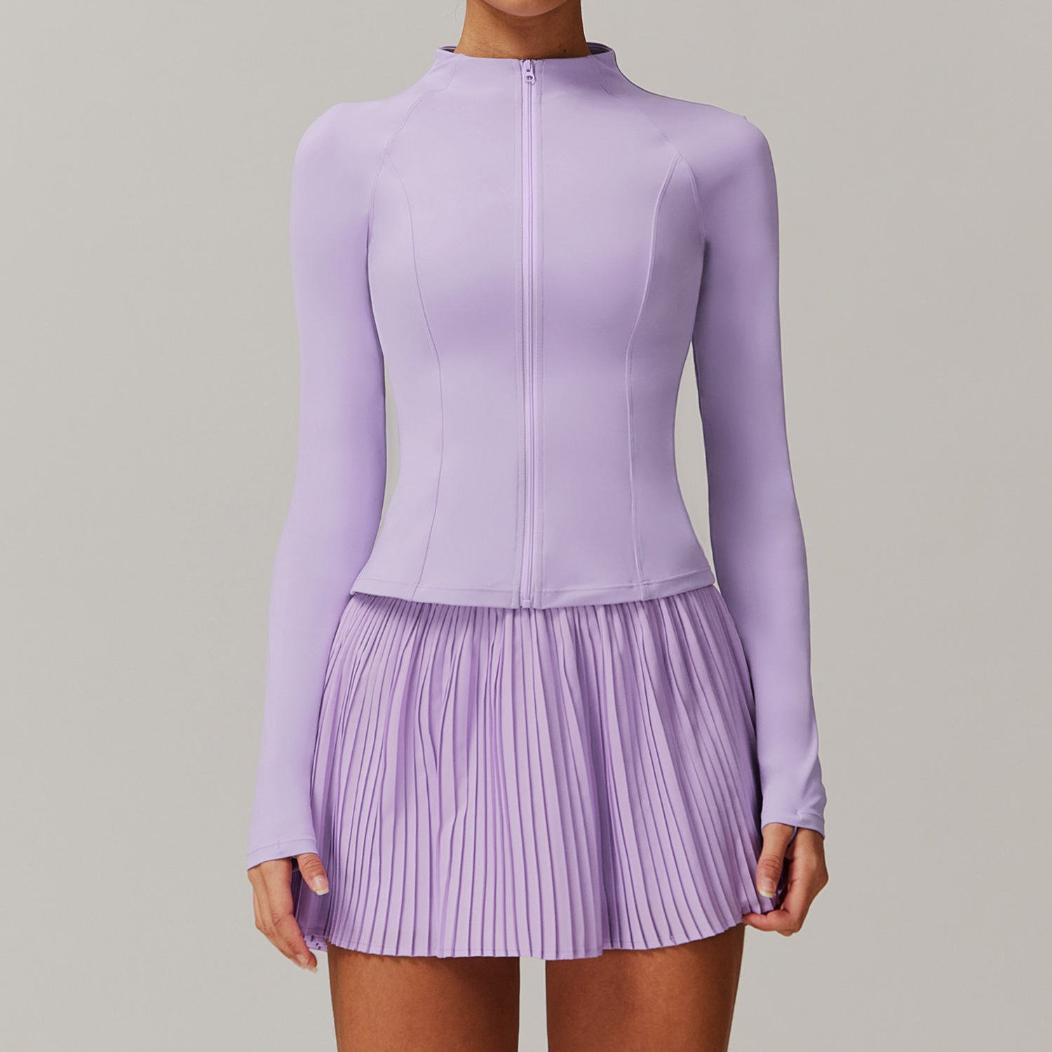 Soft Fabric Twist Pleats Flare Tennis Sets 2 Options 8782