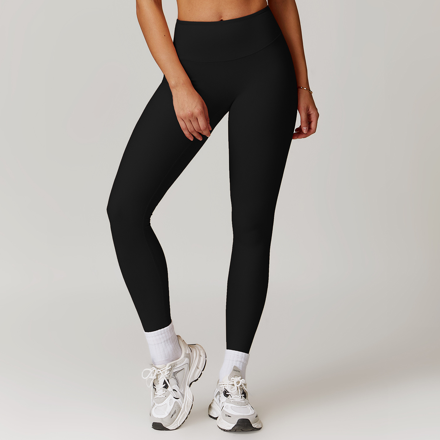 Curve Wasit Ribbed Yoga Leggings 8883