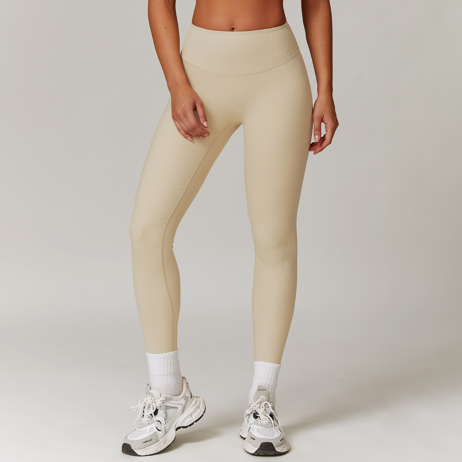 Curve Wasit Ribbed Yoga Leggings 8883