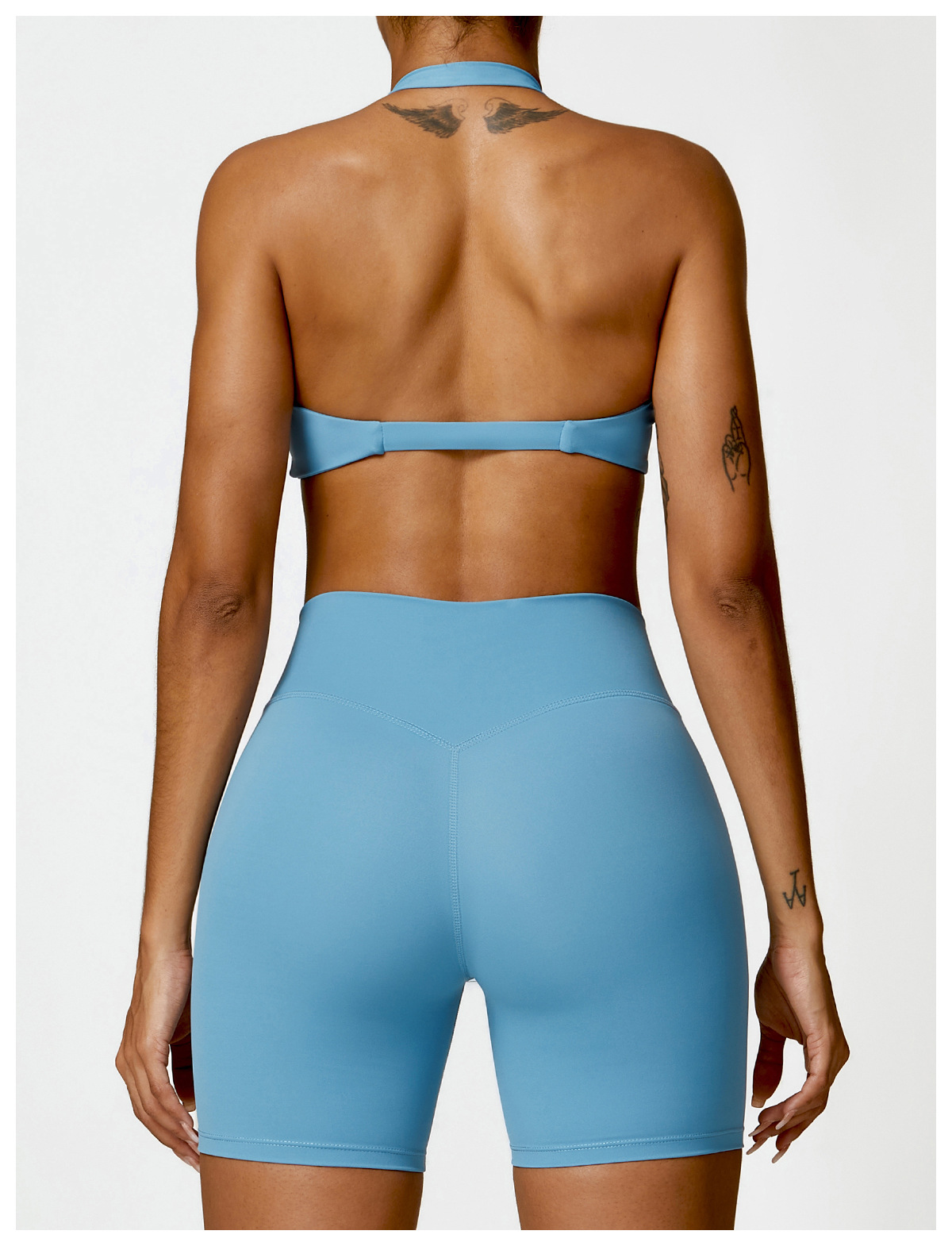 Soft Fabric Diamond Halter Yoga Bra 8503